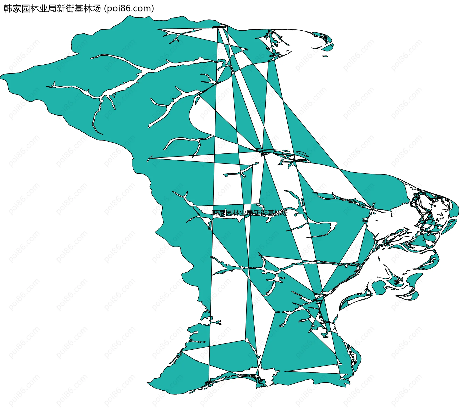 韩家园林业局新街基林场边界地图