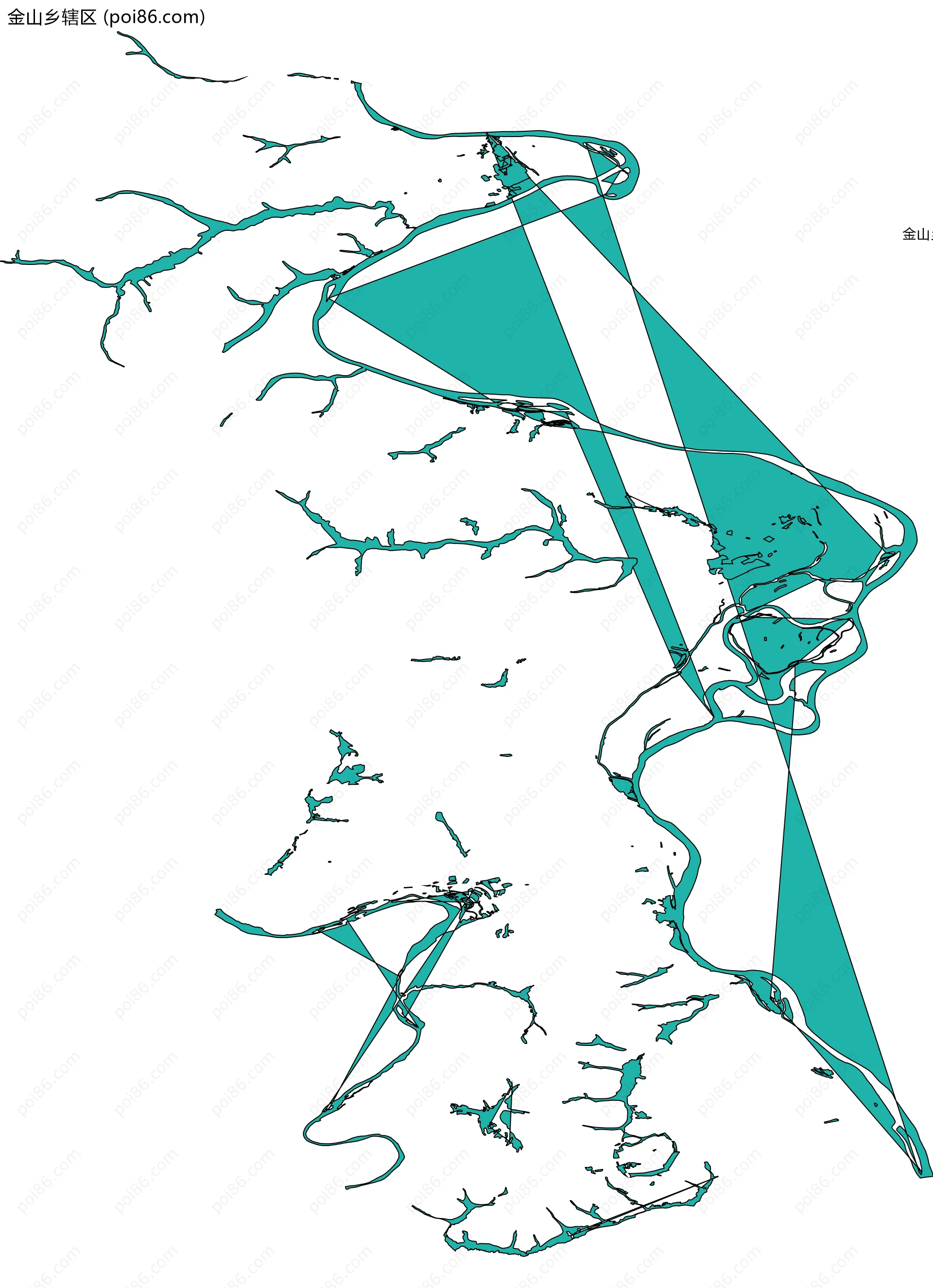 金山乡辖区边界地图