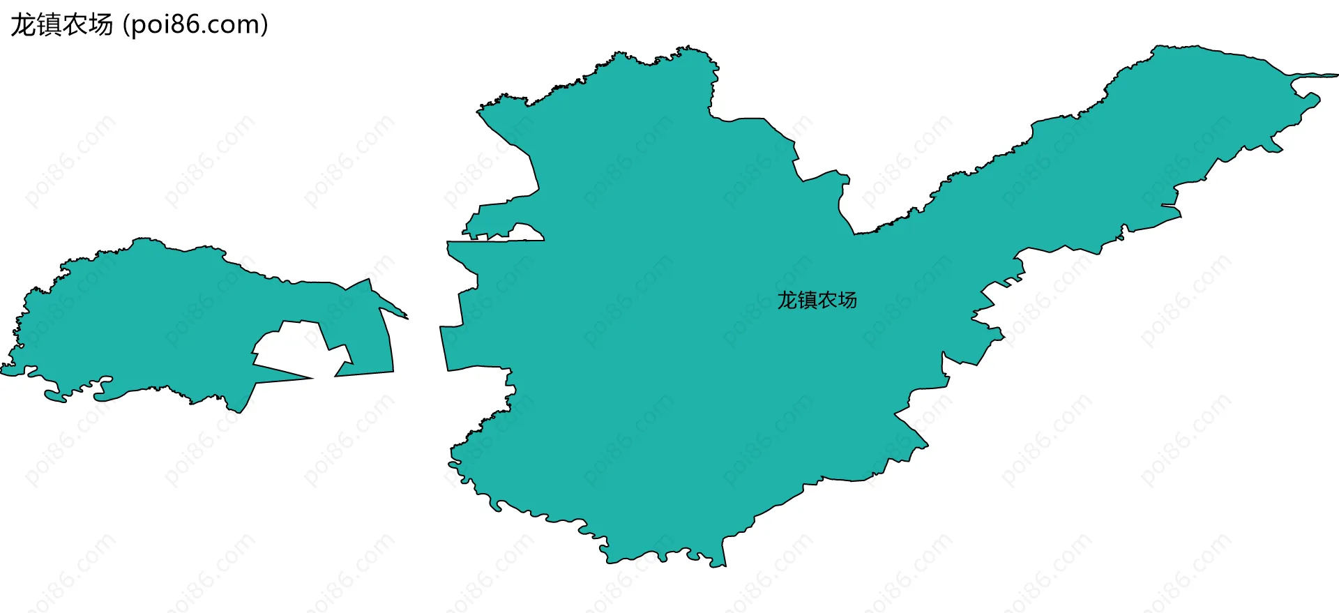 龙镇农场边界地图