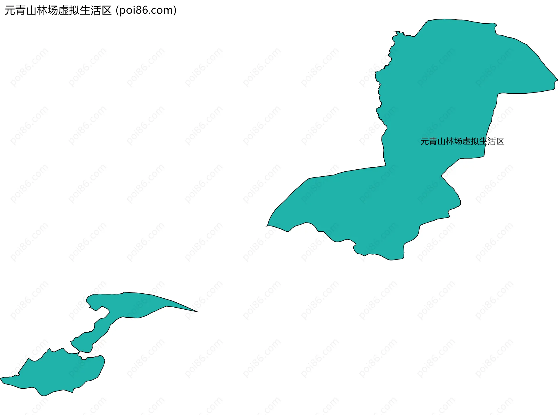 元青山林场虚拟生活区边界地图
