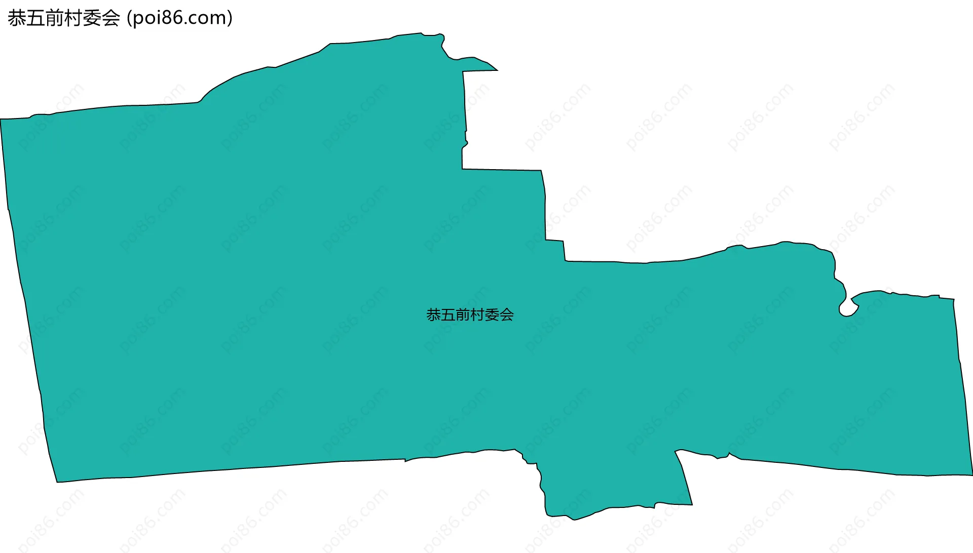 恭五前村委会边界地图