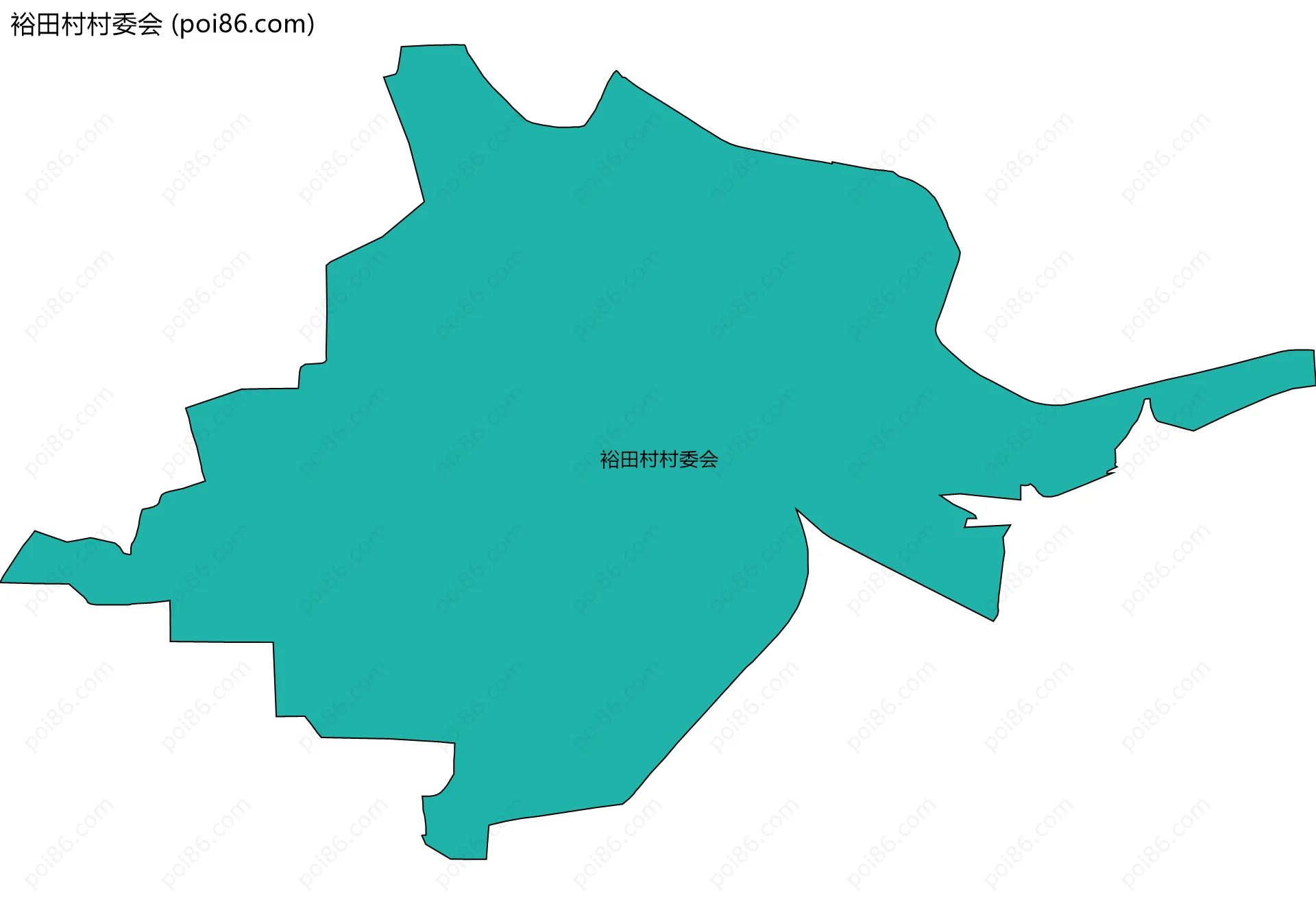 裕田村村委会边界地图