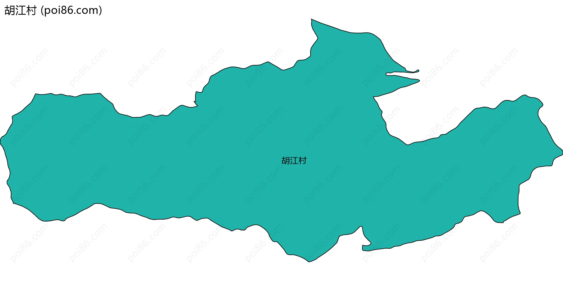 胡江村边界地图