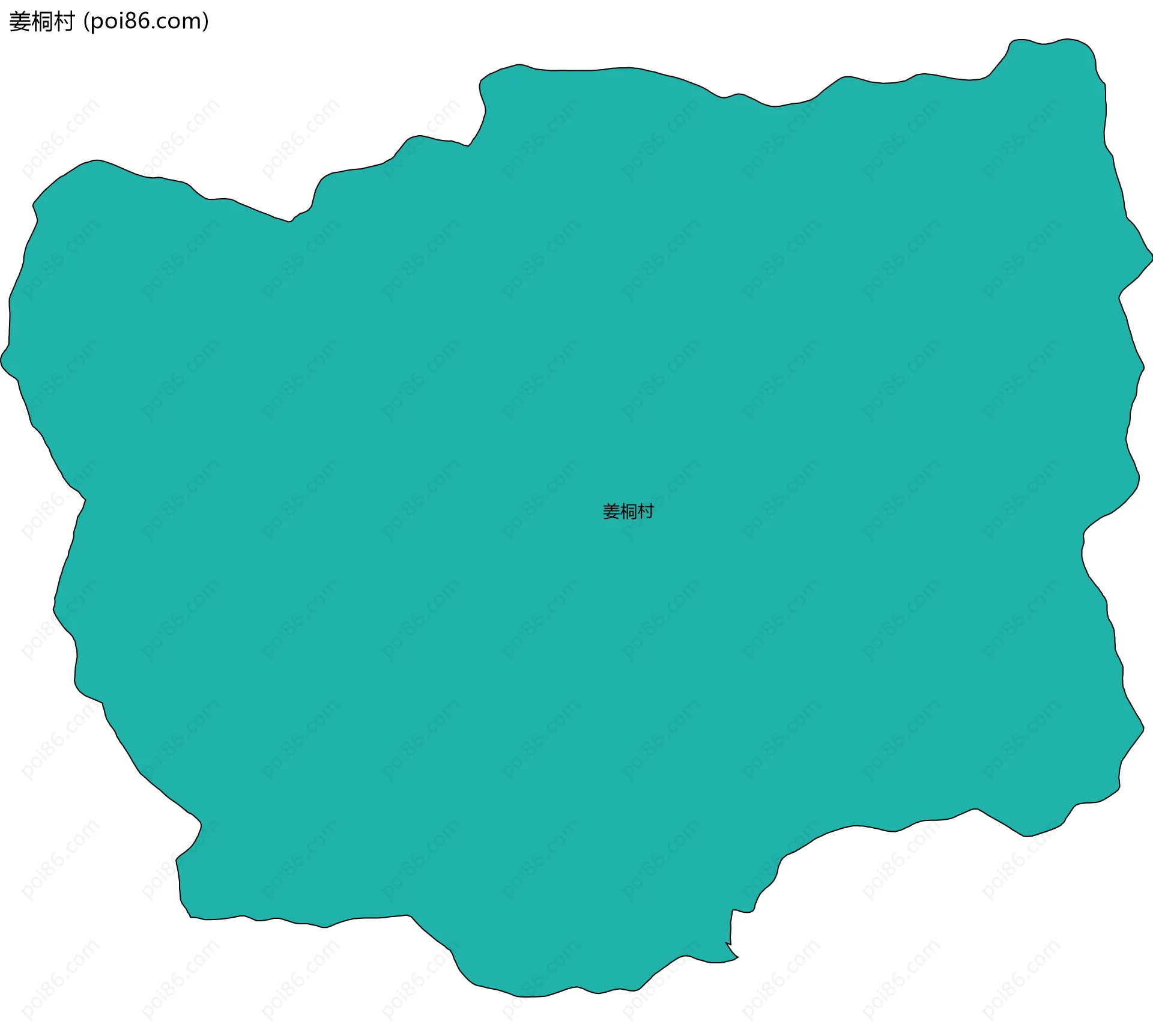 姜桐村边界地图