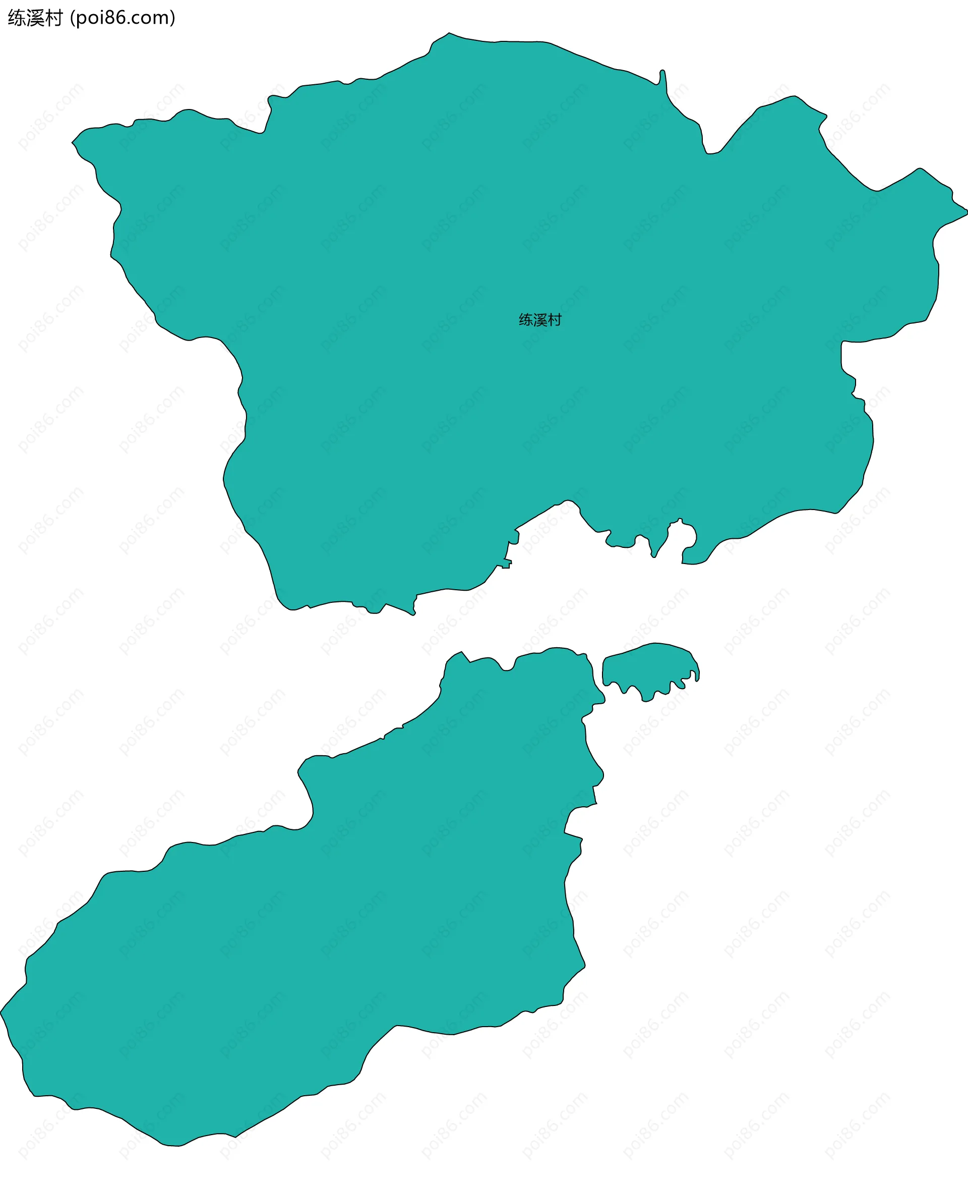 练溪村边界地图