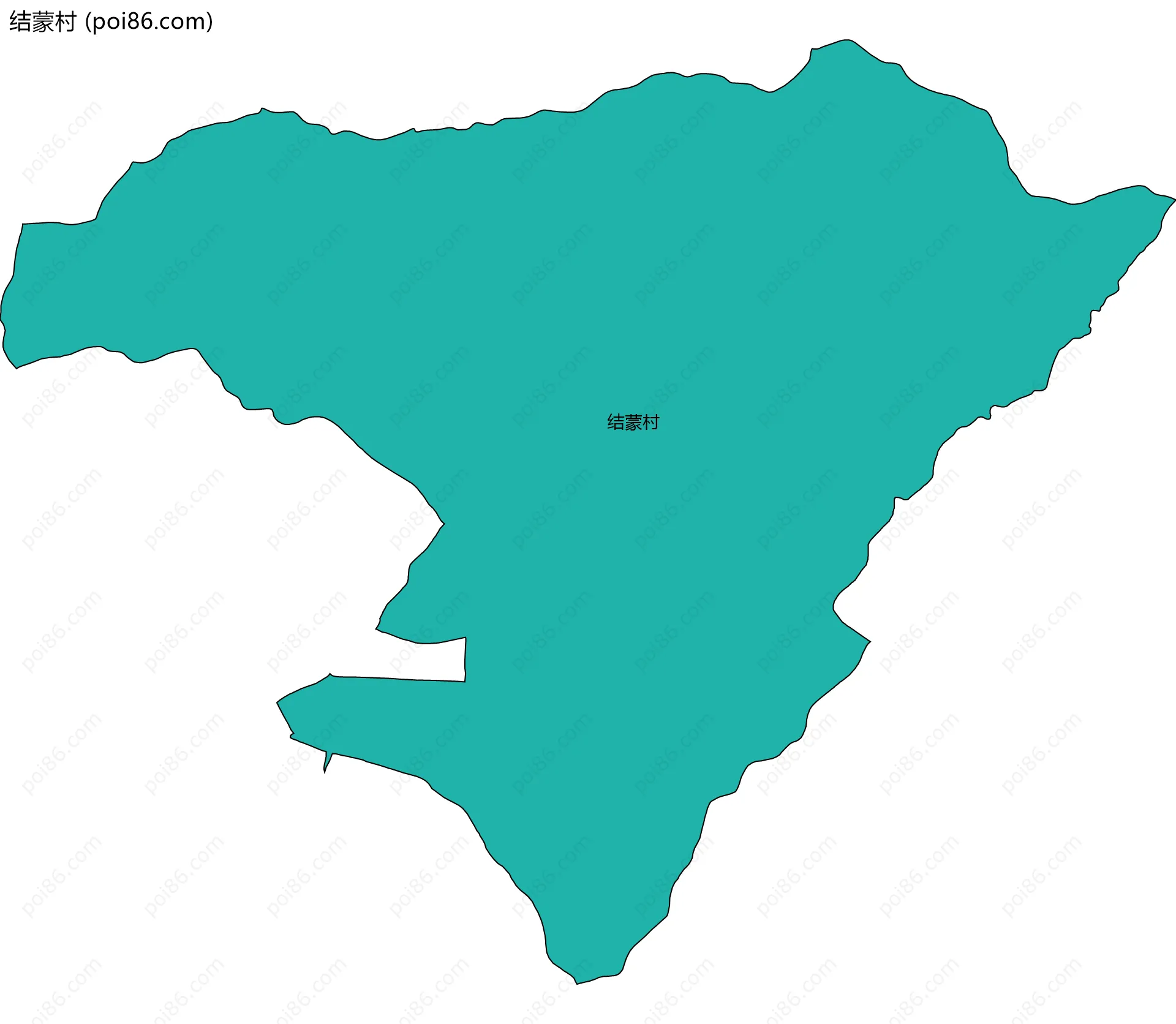 结蒙村边界地图