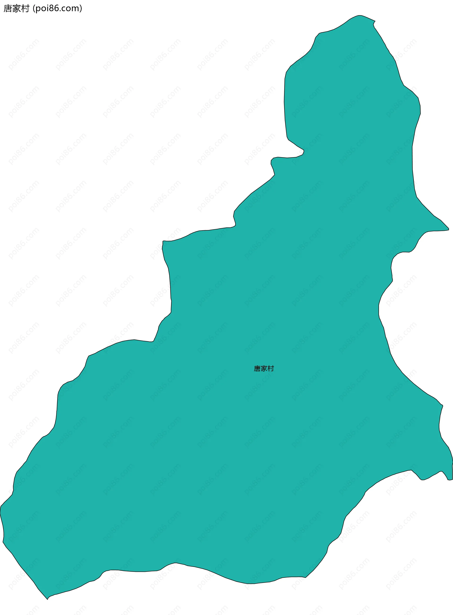 唐家村边界地图