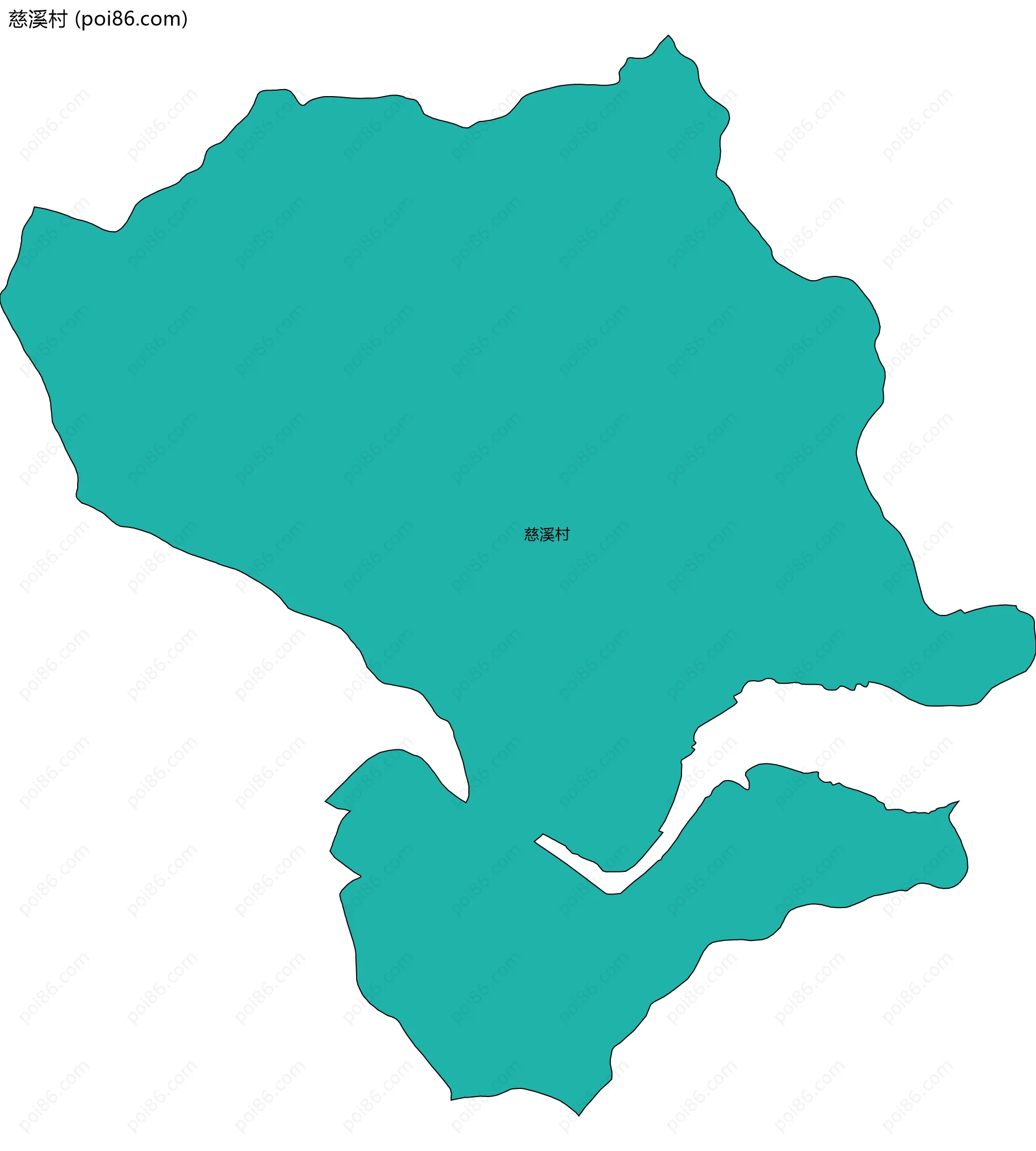 慈溪村边界地图