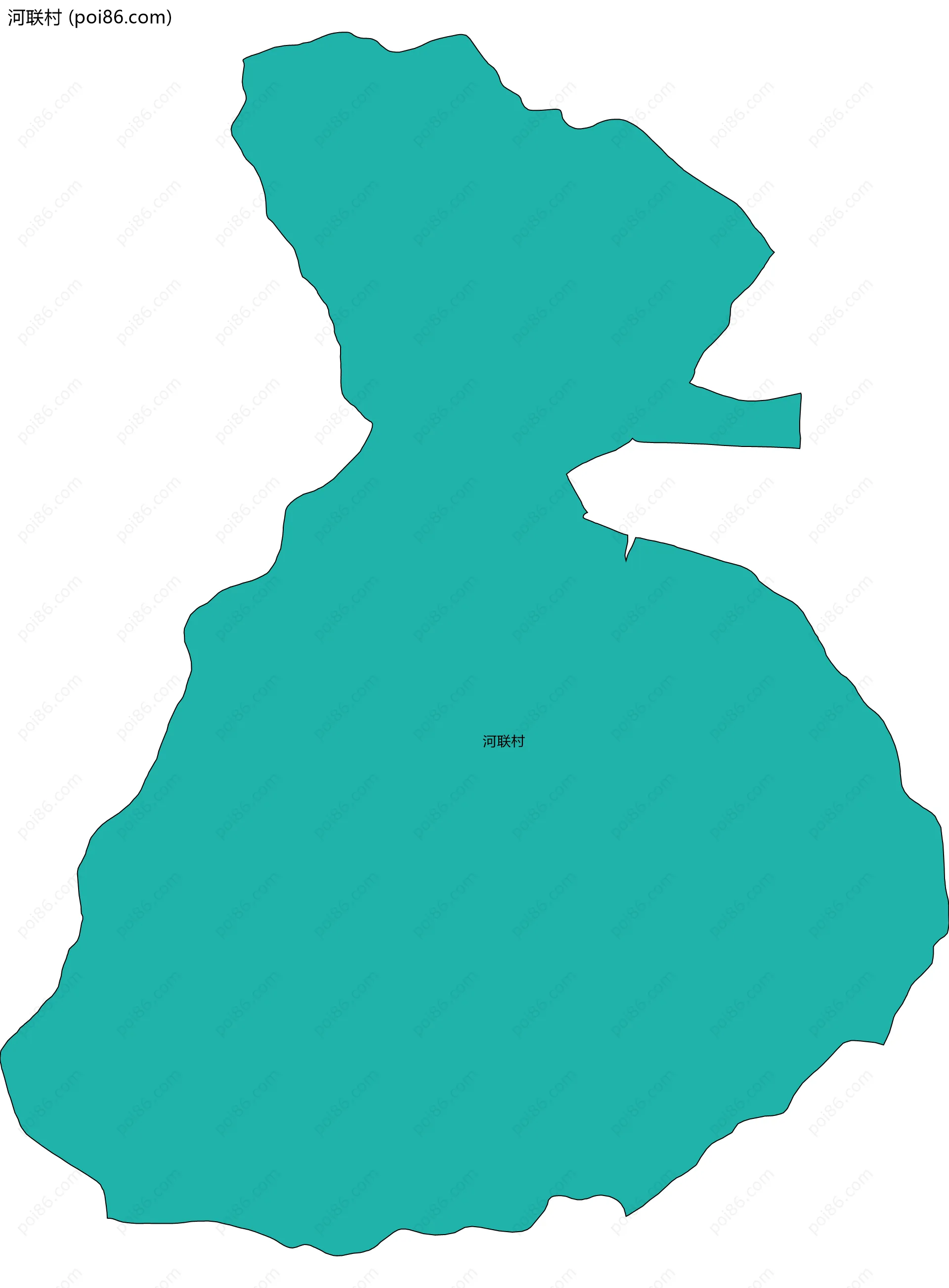河联村边界地图