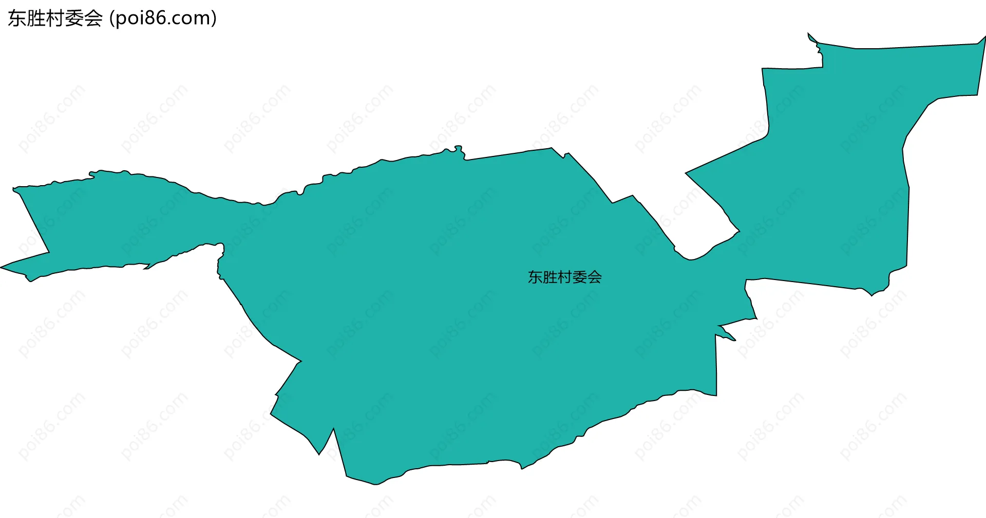 东胜村委会边界地图