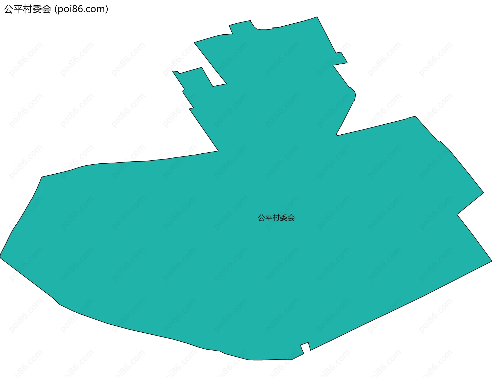 公平村委会边界地图