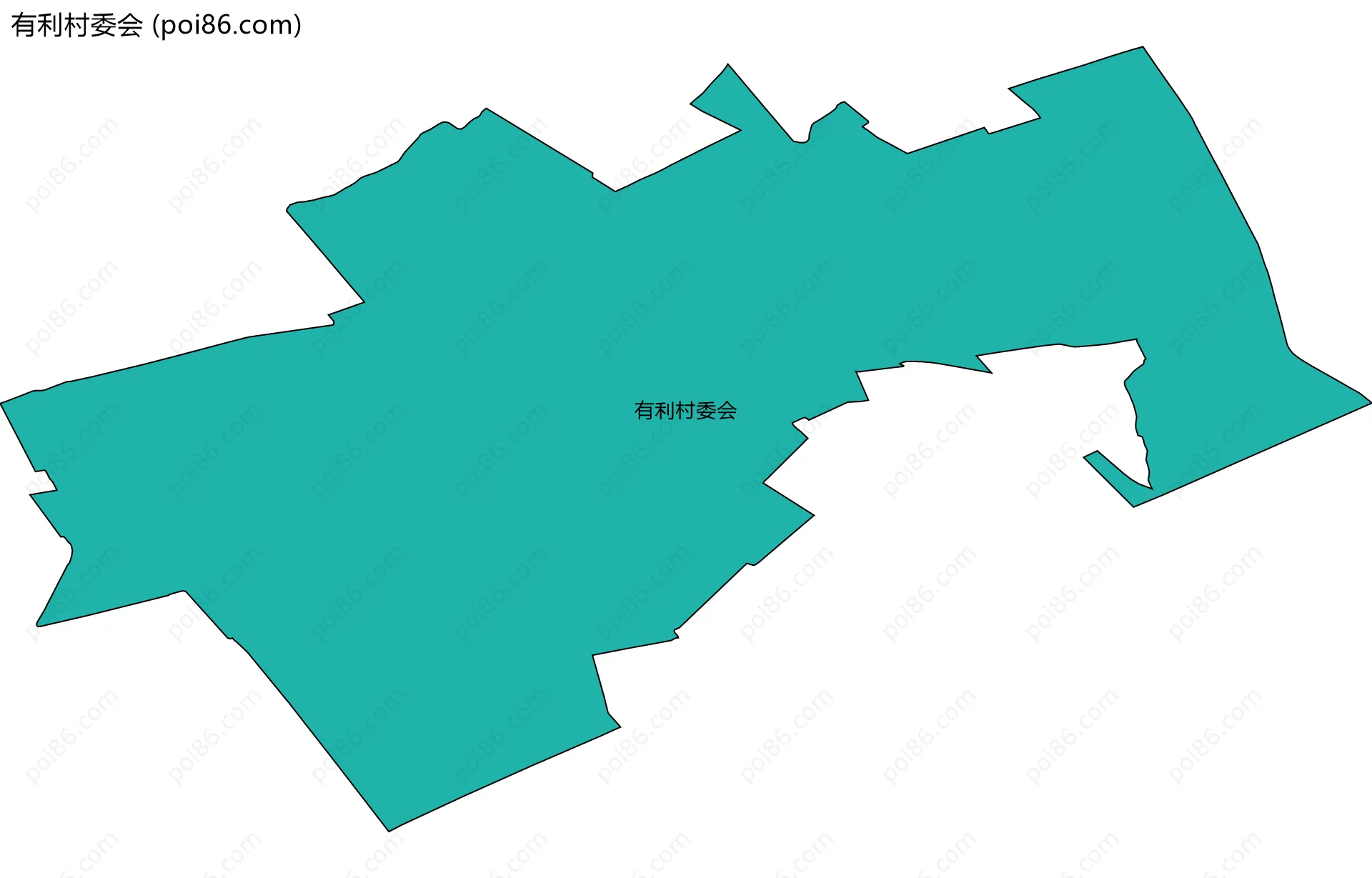 有利村委会边界地图