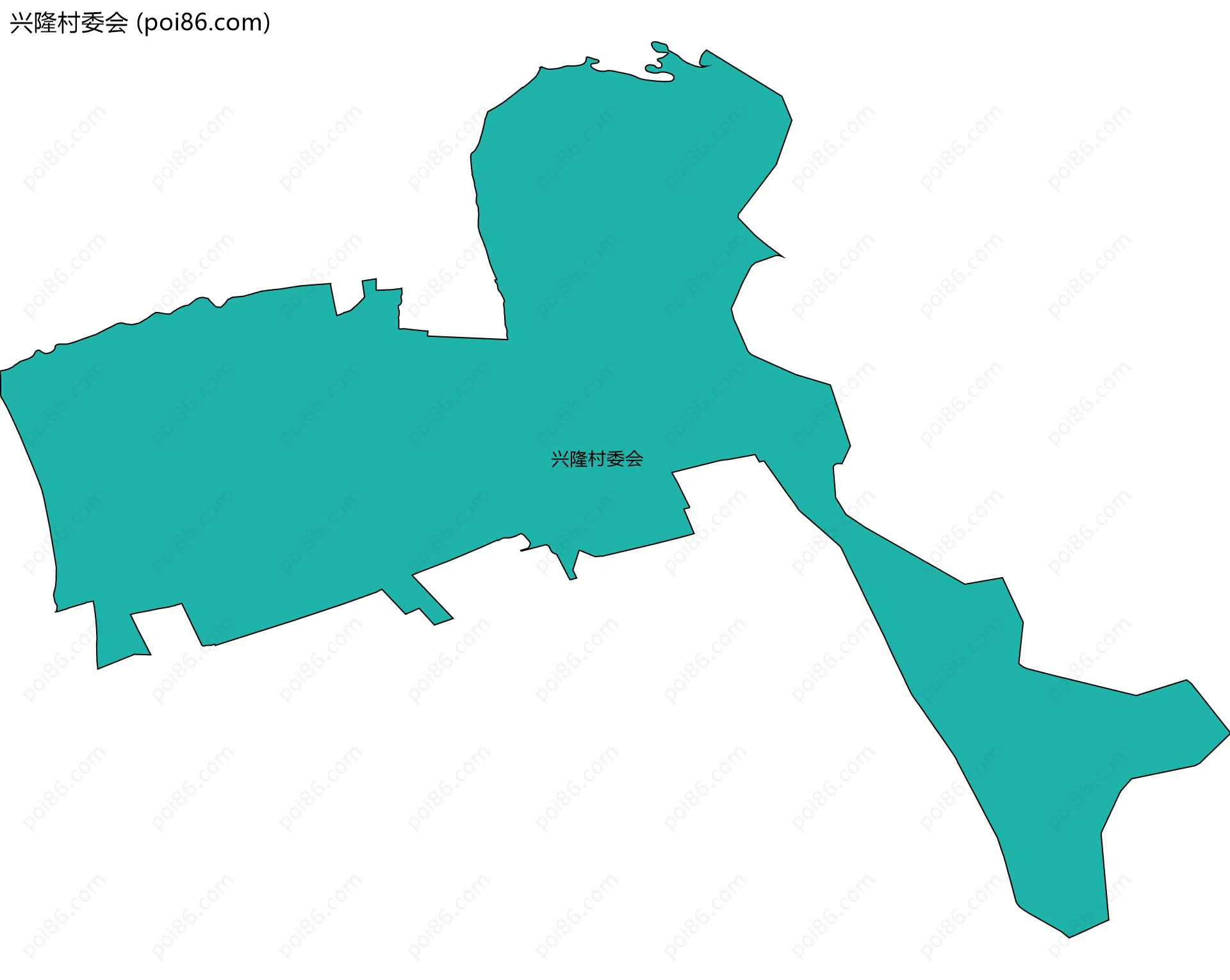 兴隆村委会边界地图