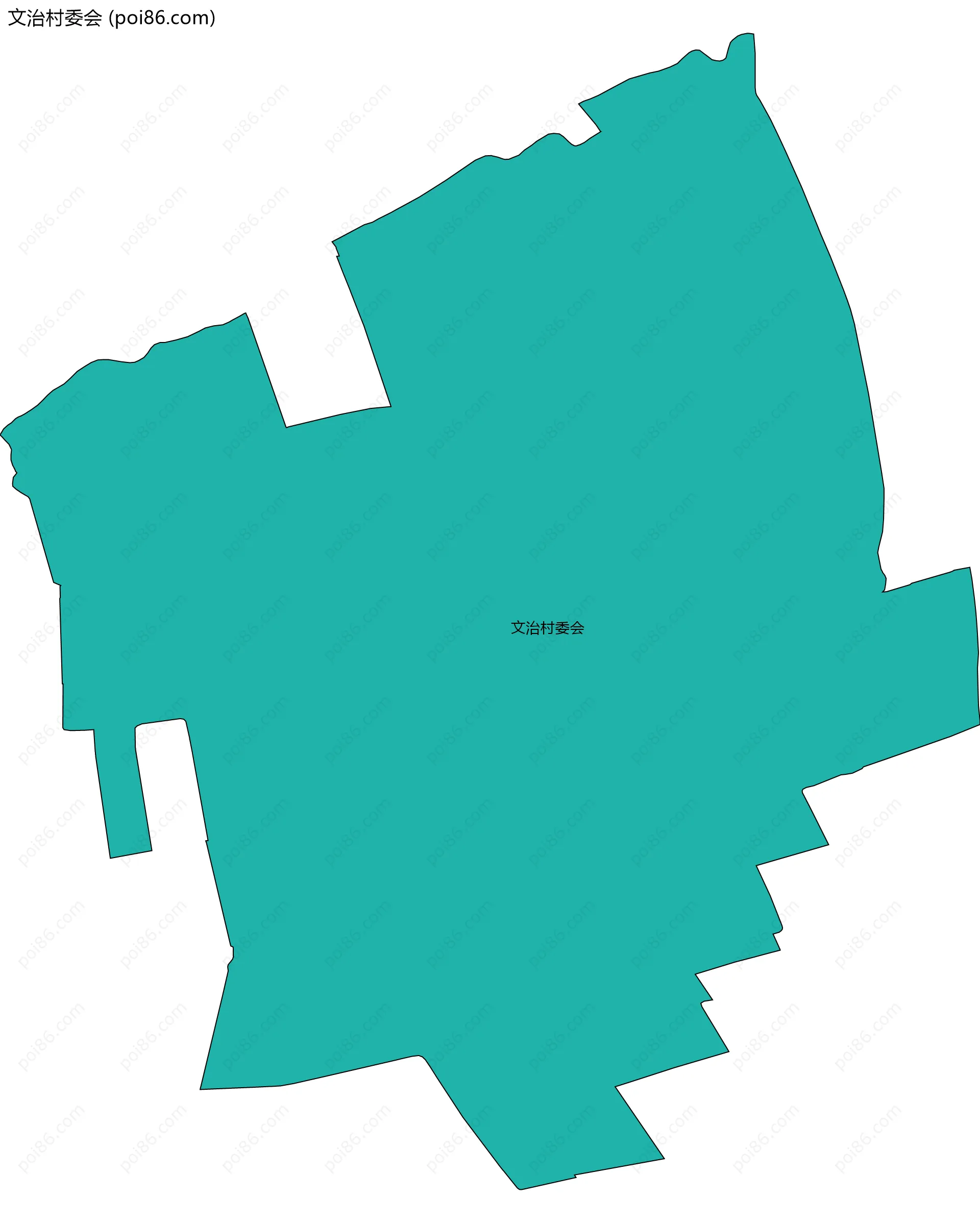 文治村委会边界地图