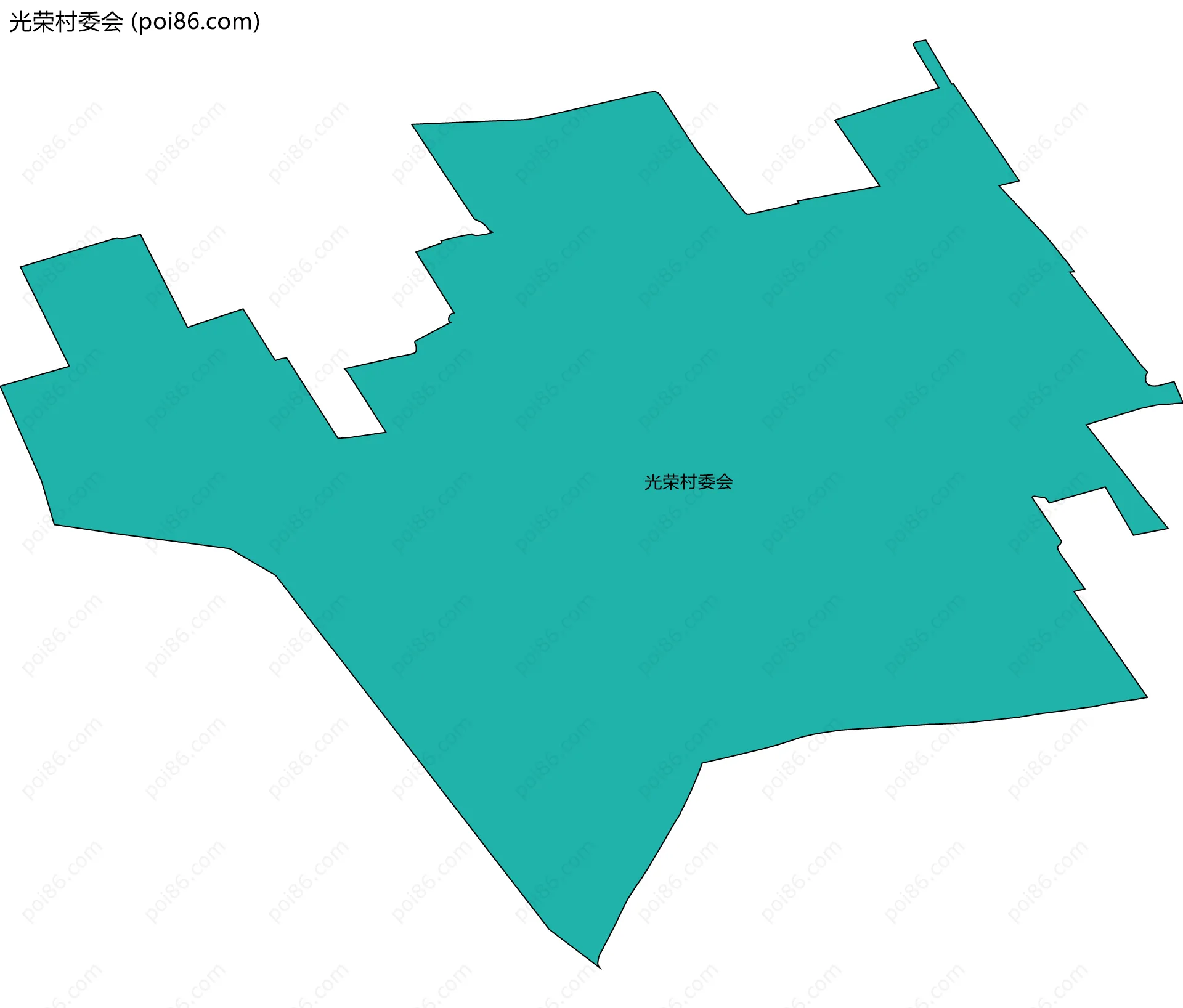 光荣村委会边界地图