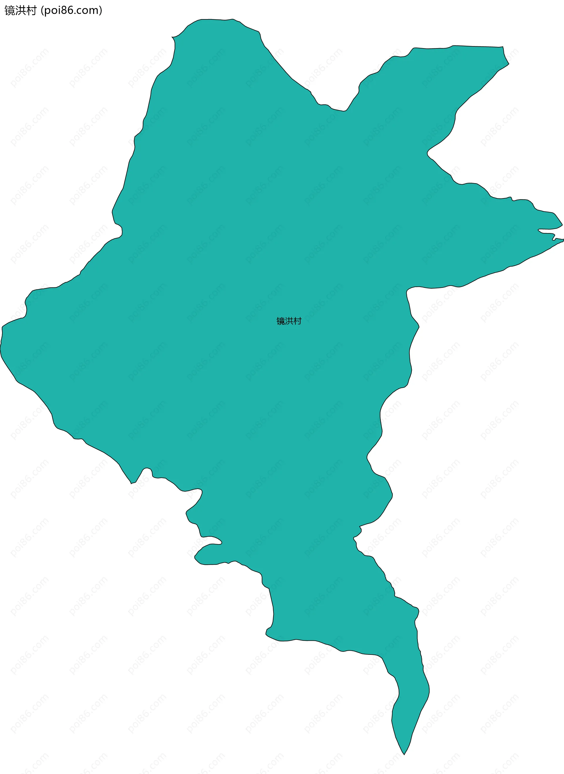 镜洪村边界地图