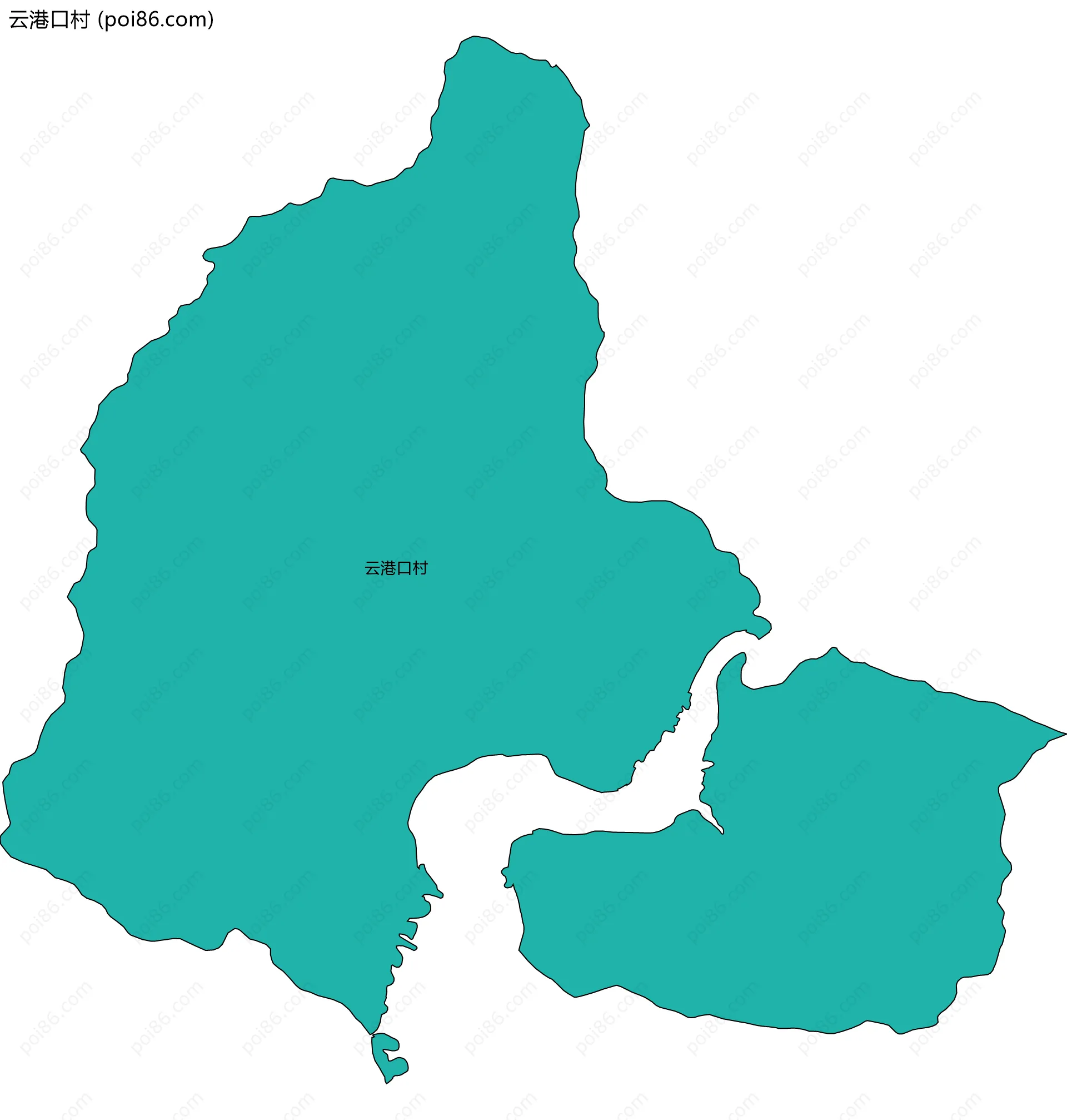 云港口村边界地图