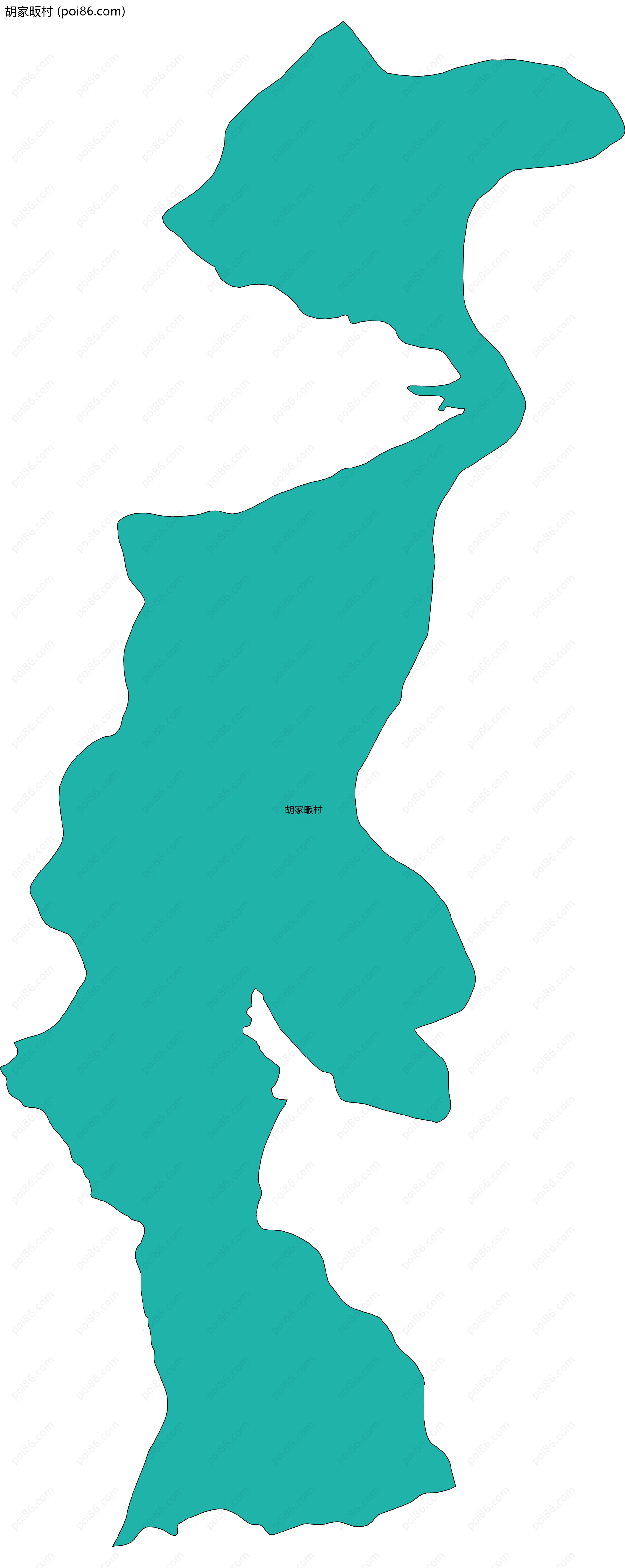 胡家畈村边界地图