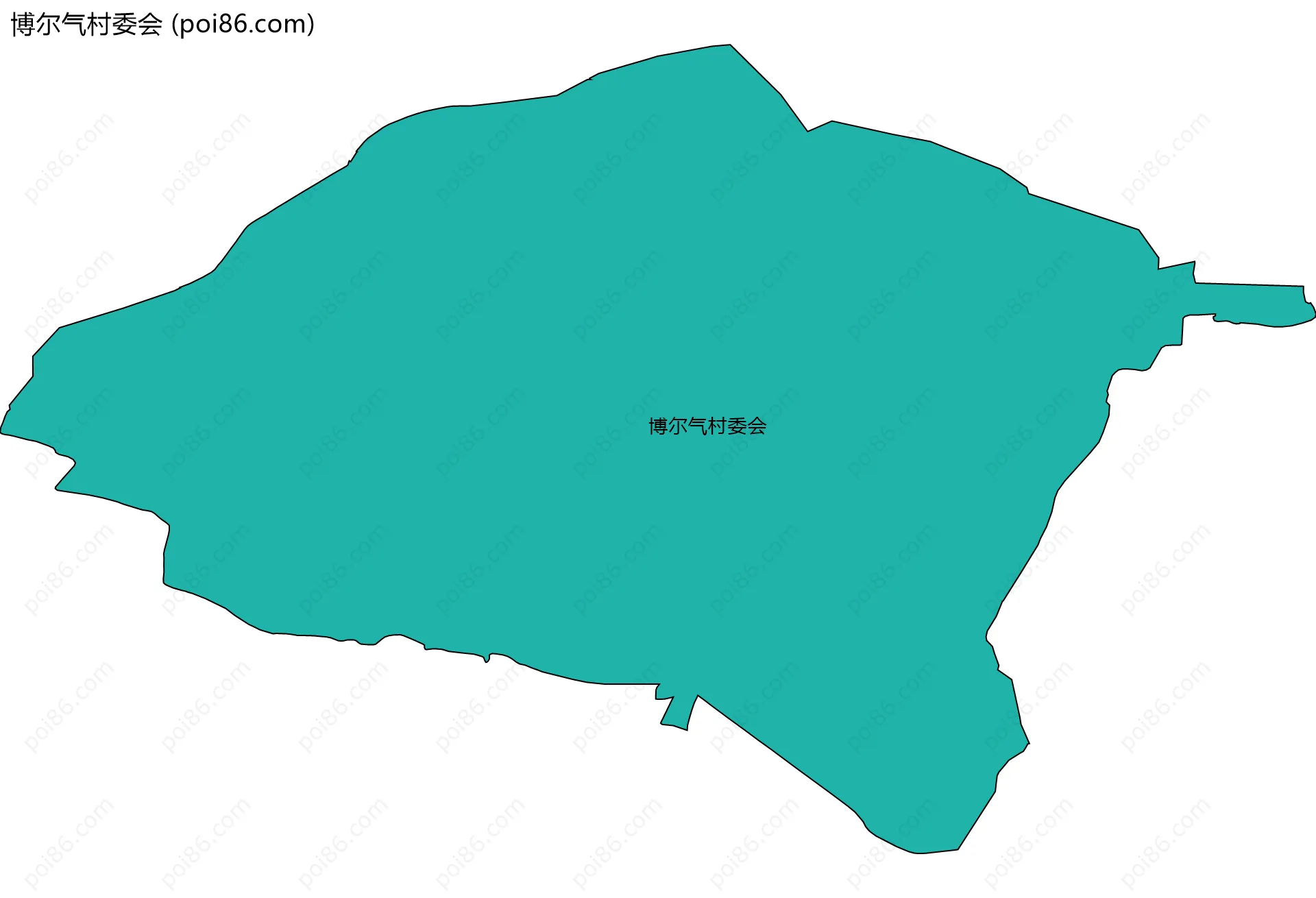 博尔气村委会边界地图