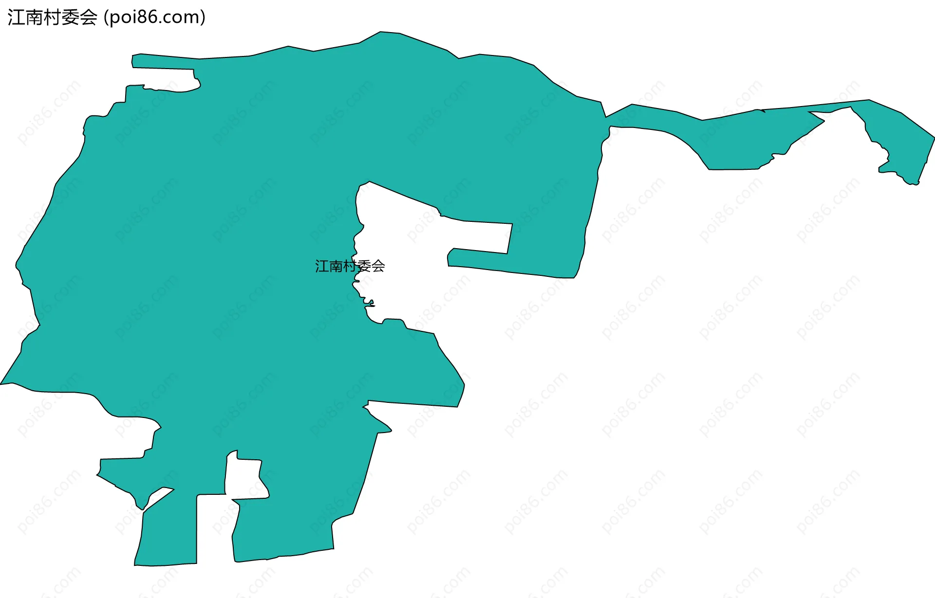 江南村委会边界地图