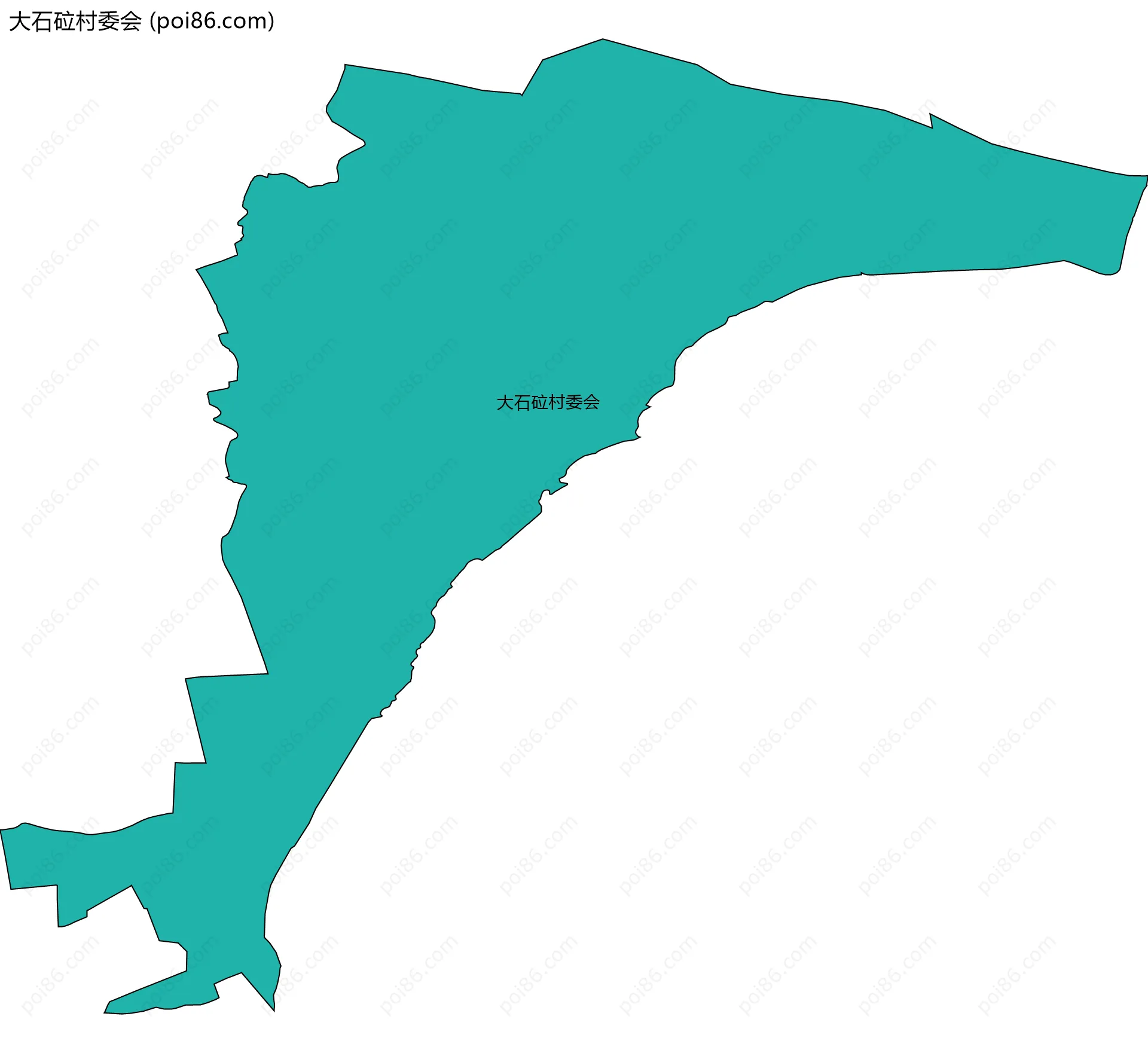 大石砬村委会边界地图