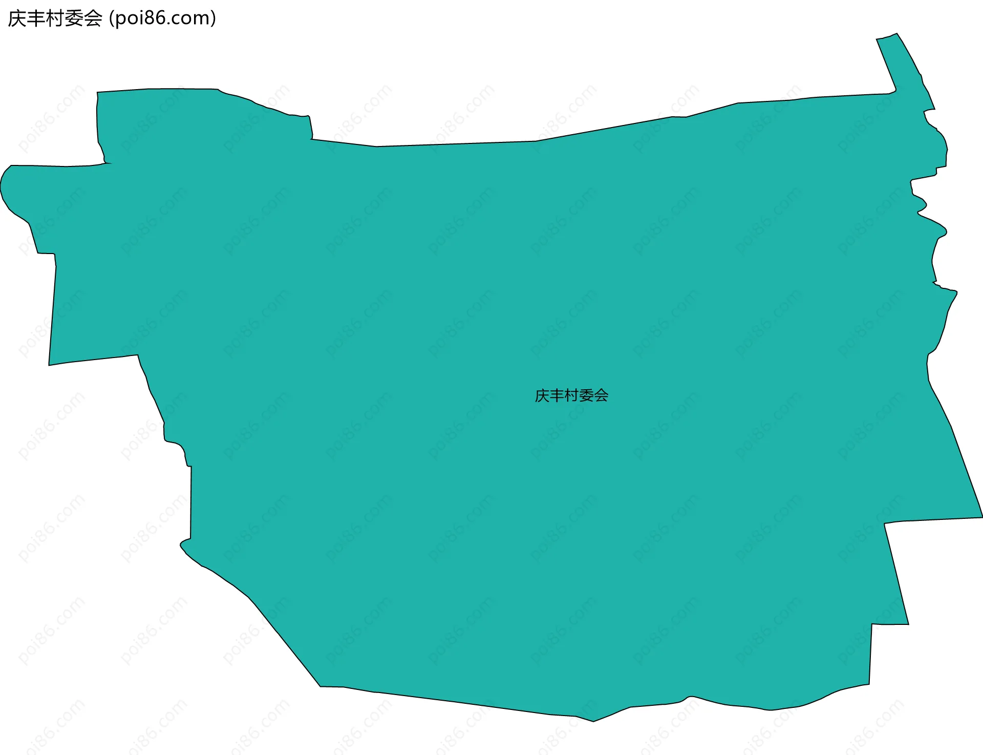 庆丰村委会边界地图