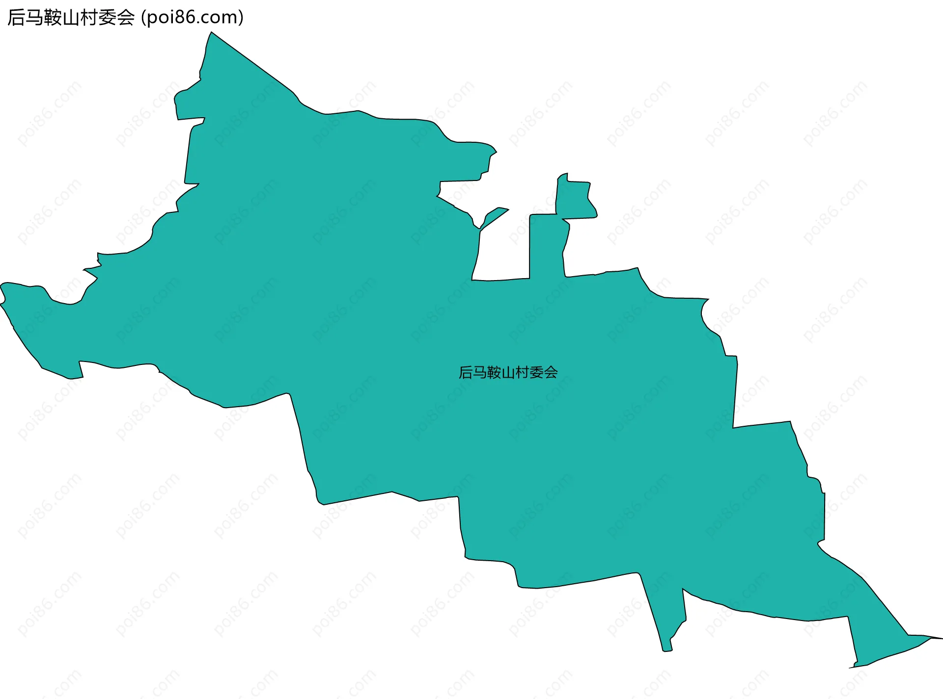 后马鞍山村委会边界地图