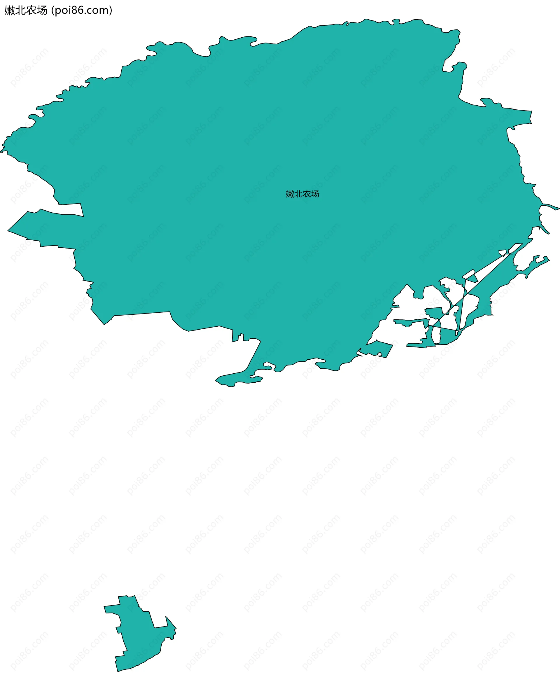 嫩北农场边界地图