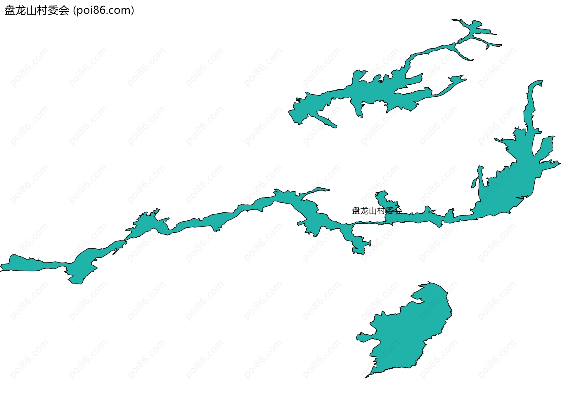 盘龙山村委会边界地图