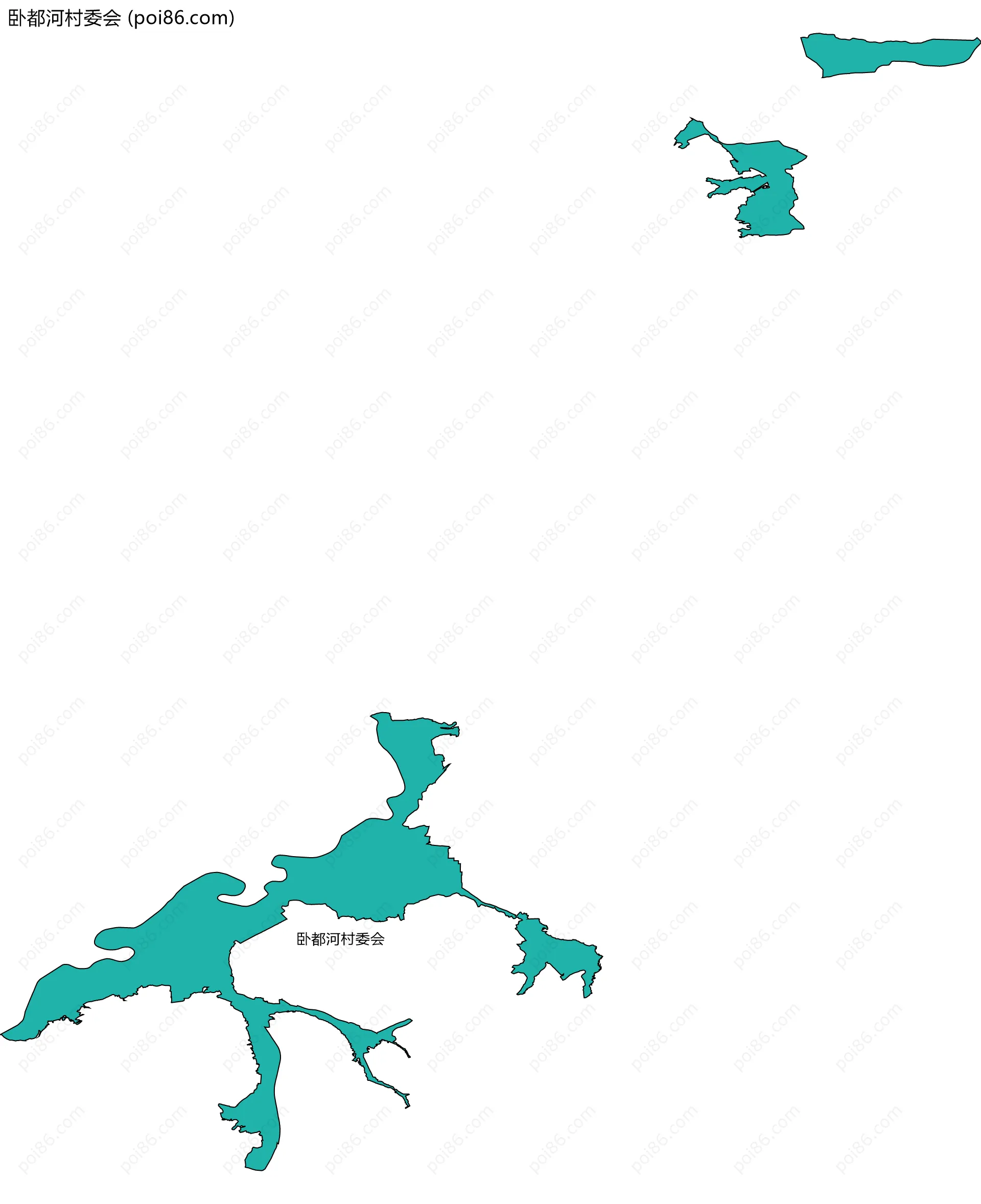 卧都河村委会边界地图
