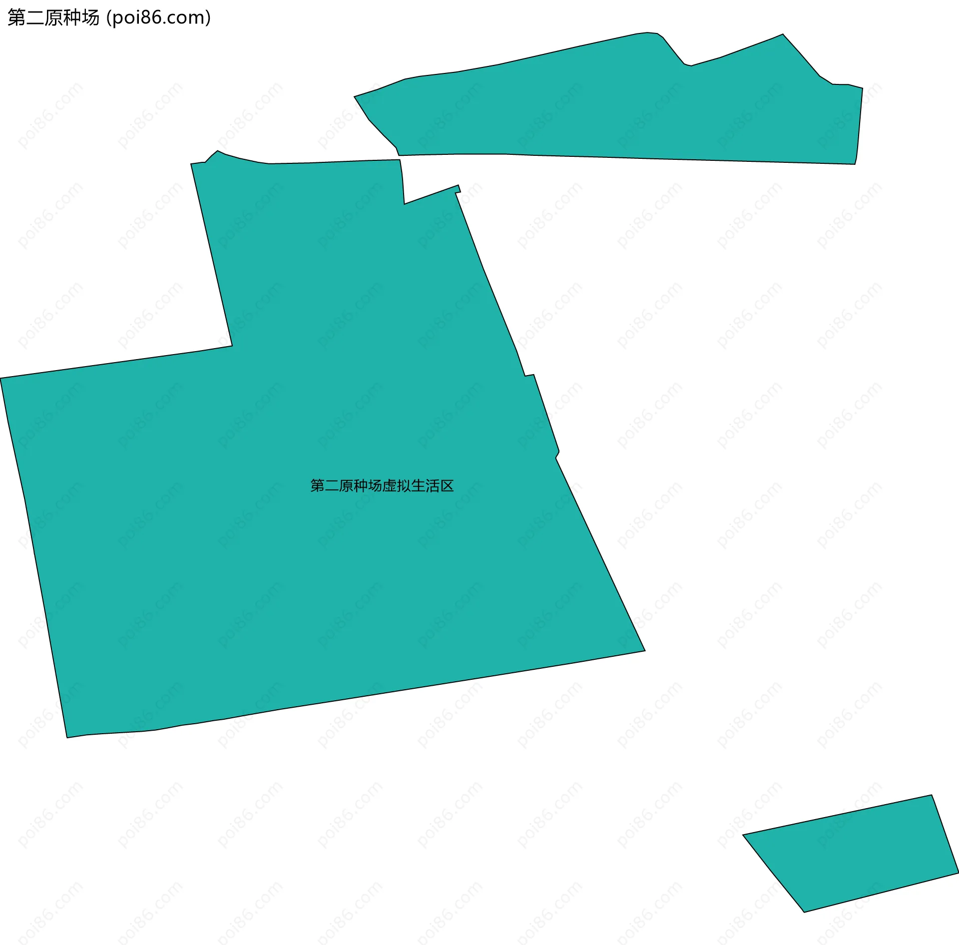 第二原种场边界地图(五级行政区划)