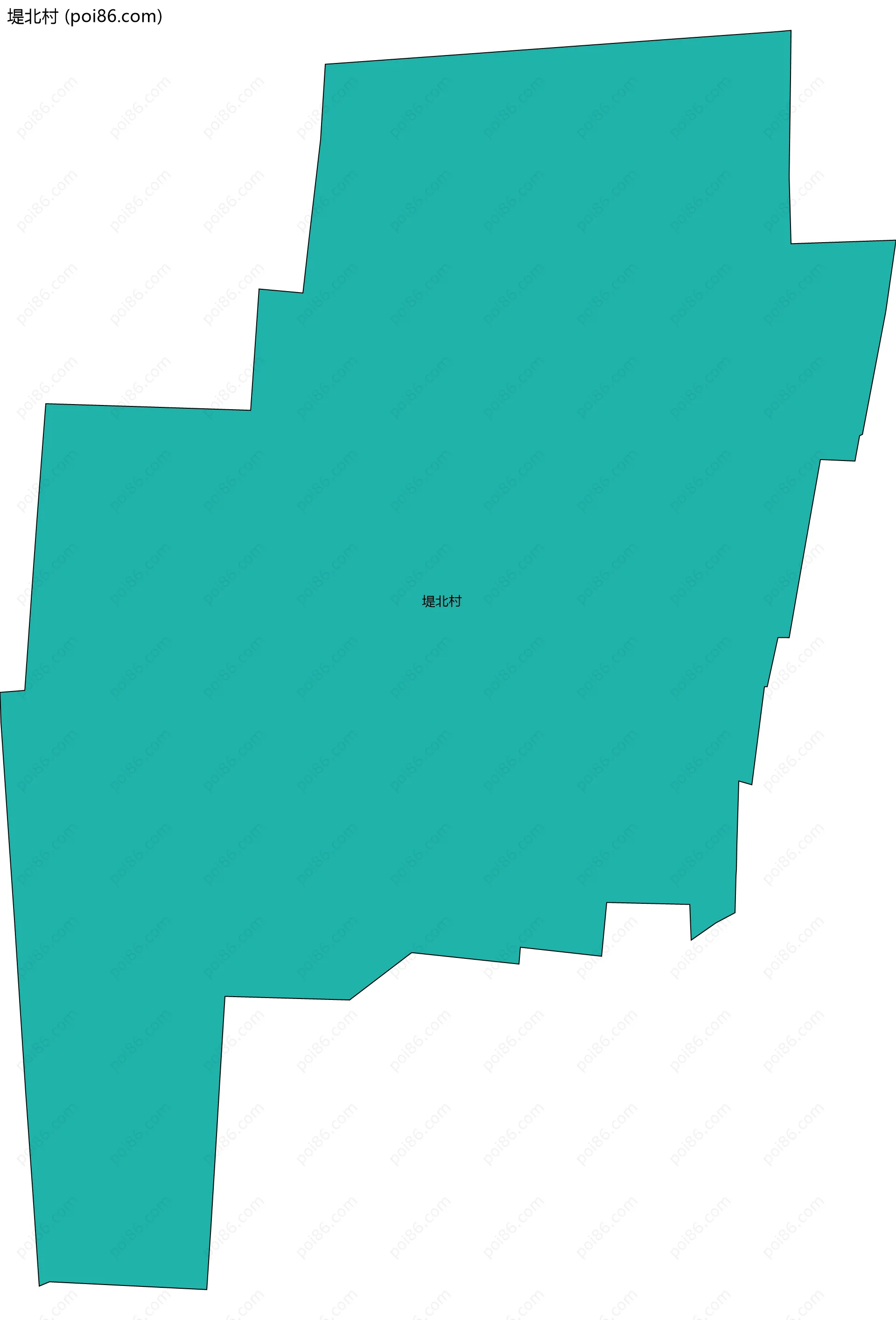 堤北村边界地图