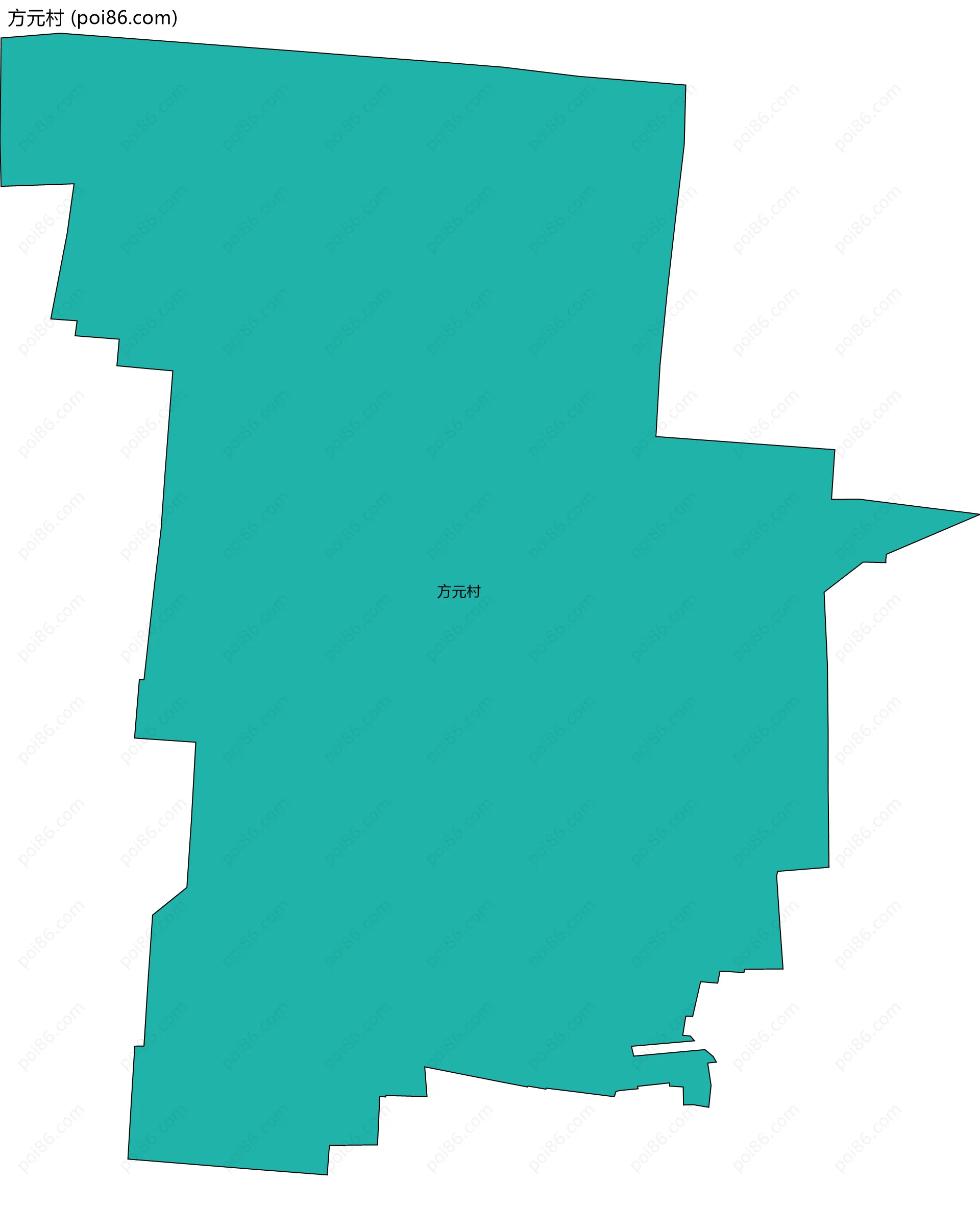 方元村边界地图