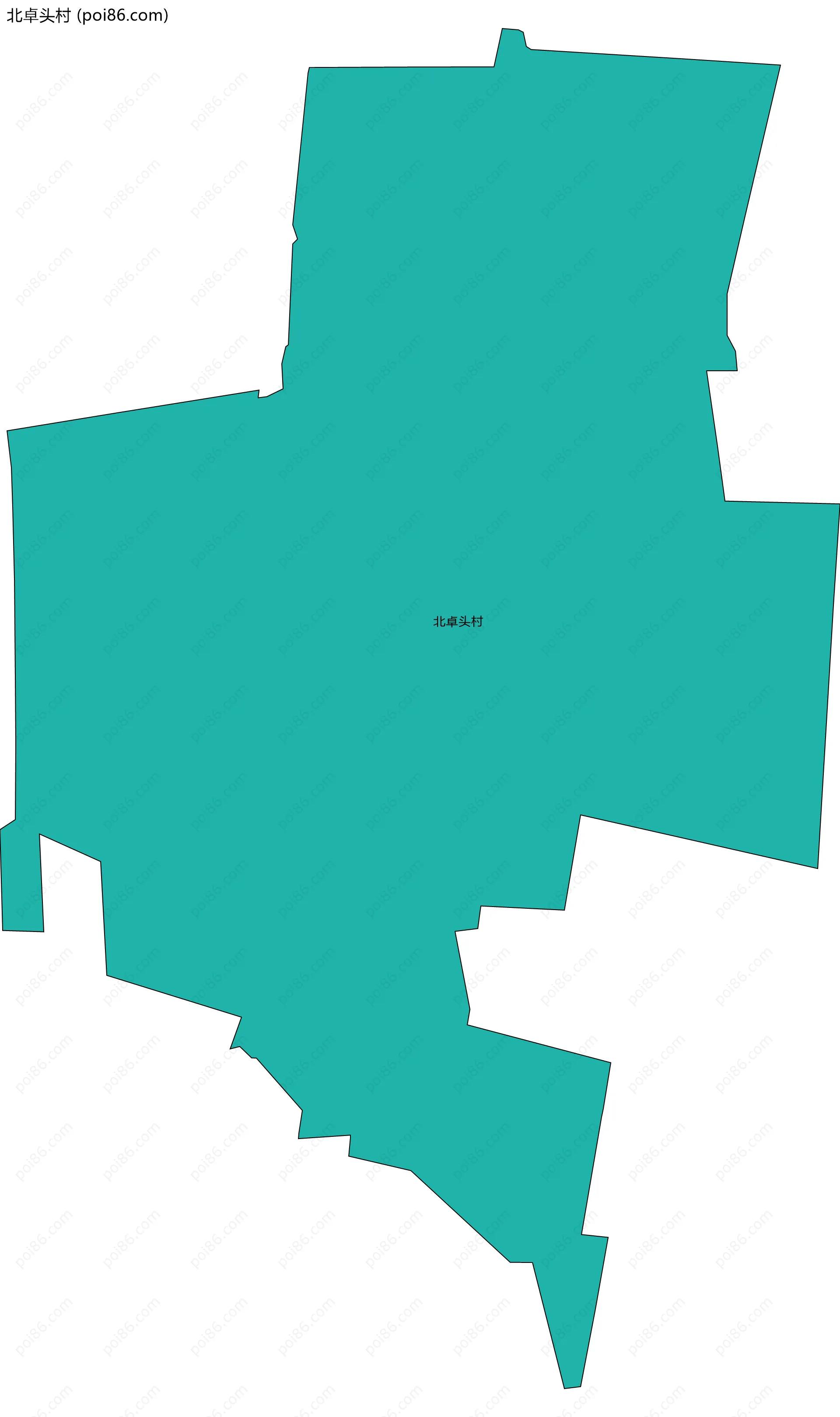 北卓头村边界地图