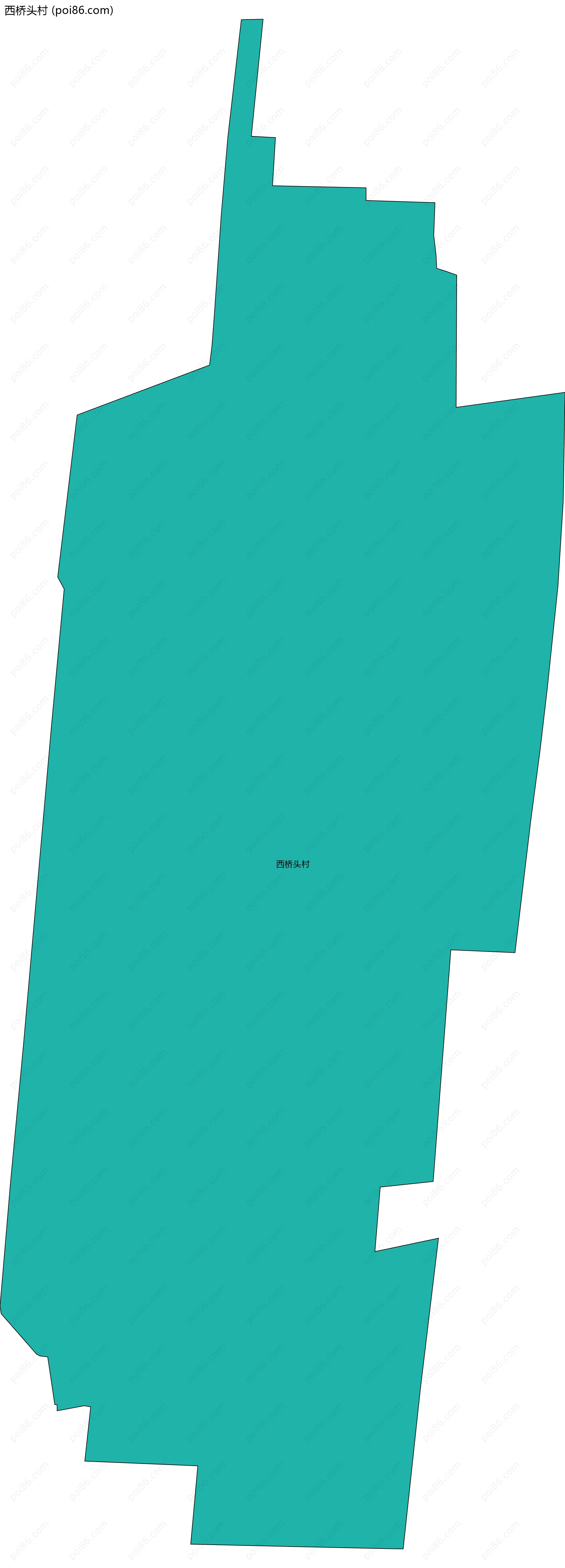 西桥头村边界地图