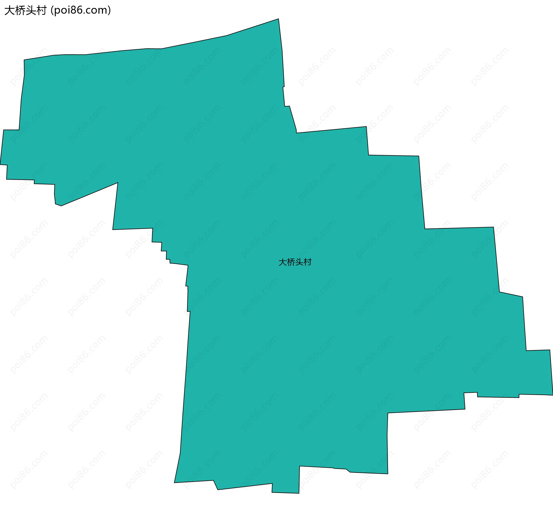 大桥头村边界地图