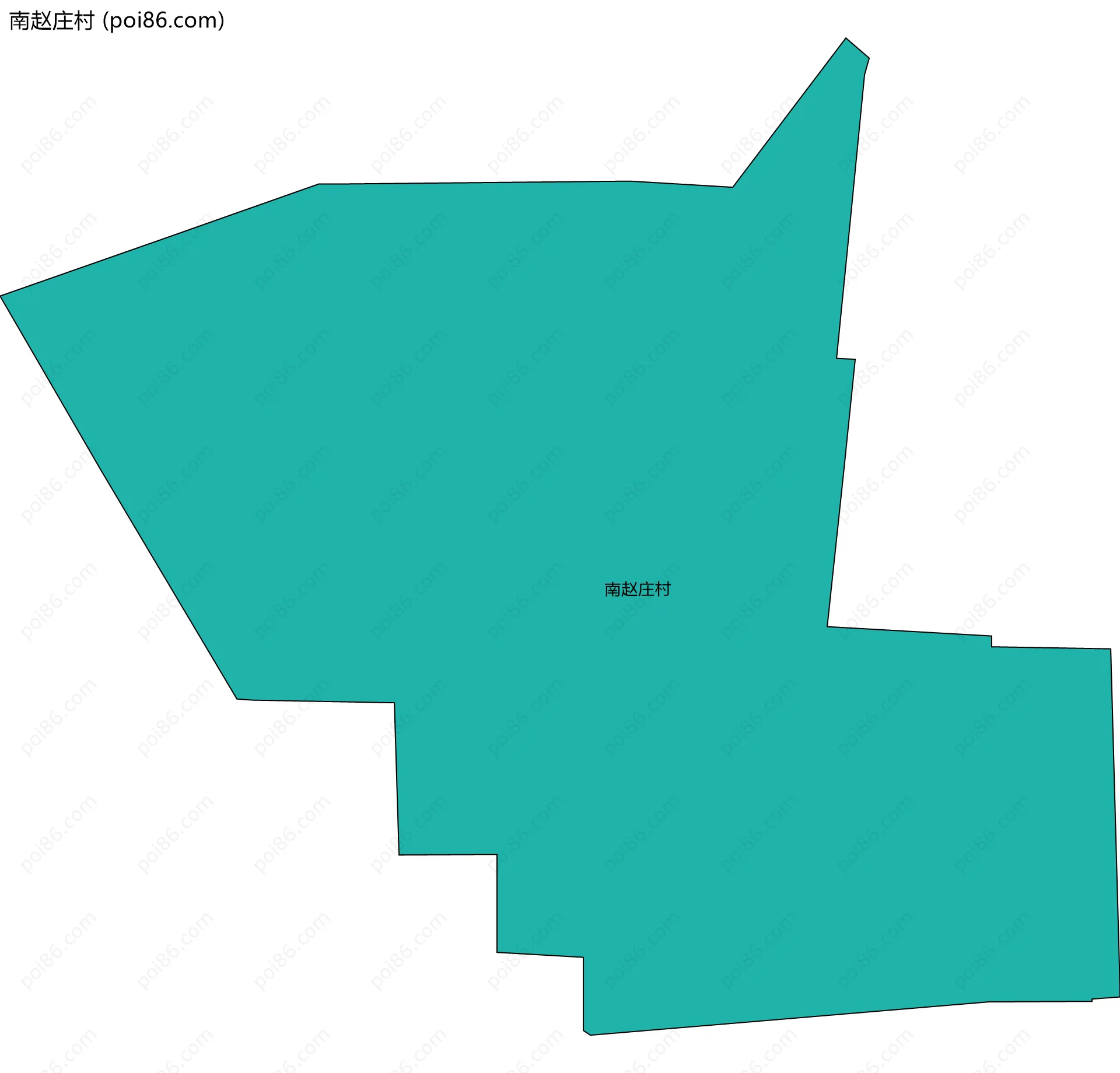 南赵庄村边界地图