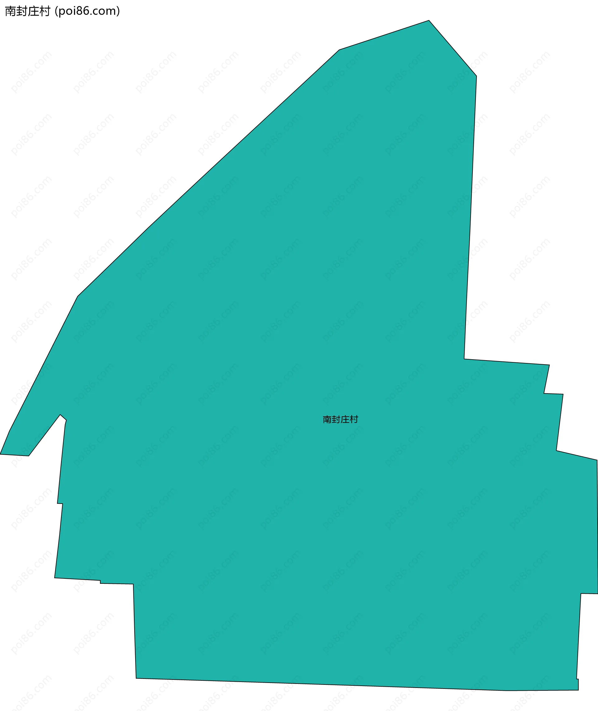 南封庄村边界地图