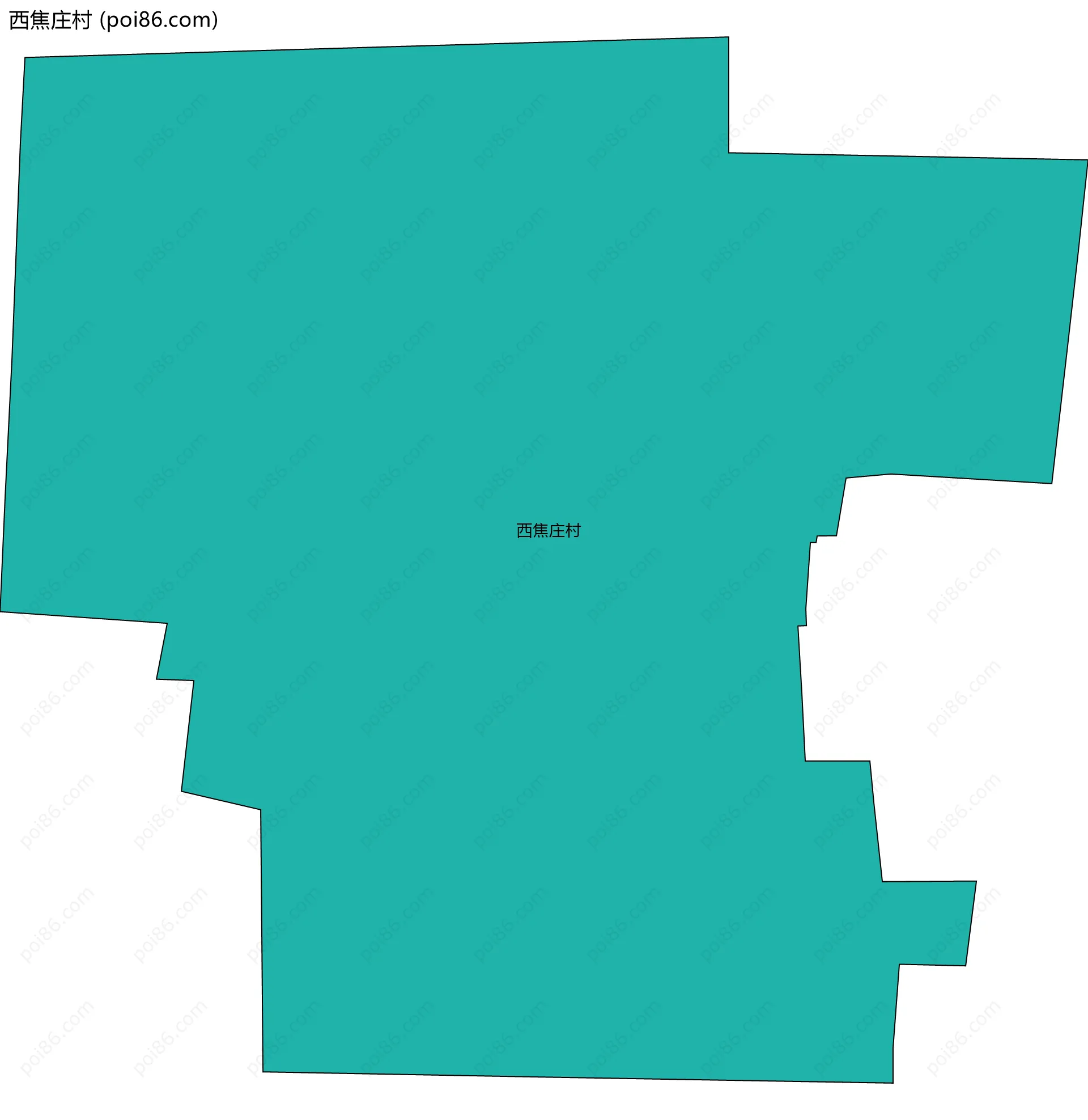 西焦庄村边界地图