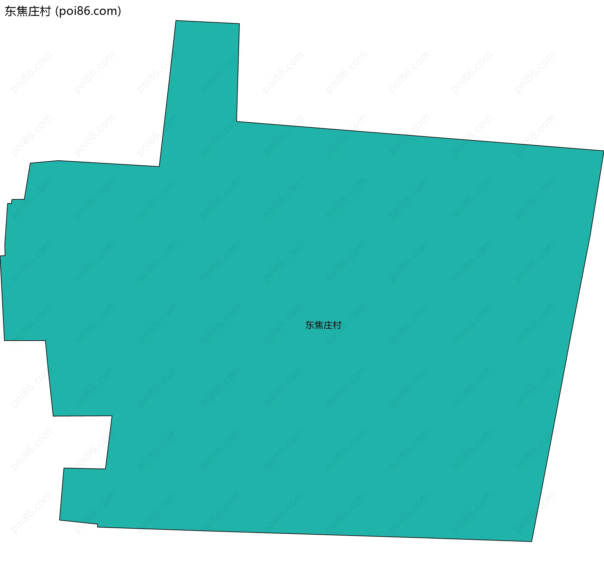 东焦庄村边界地图