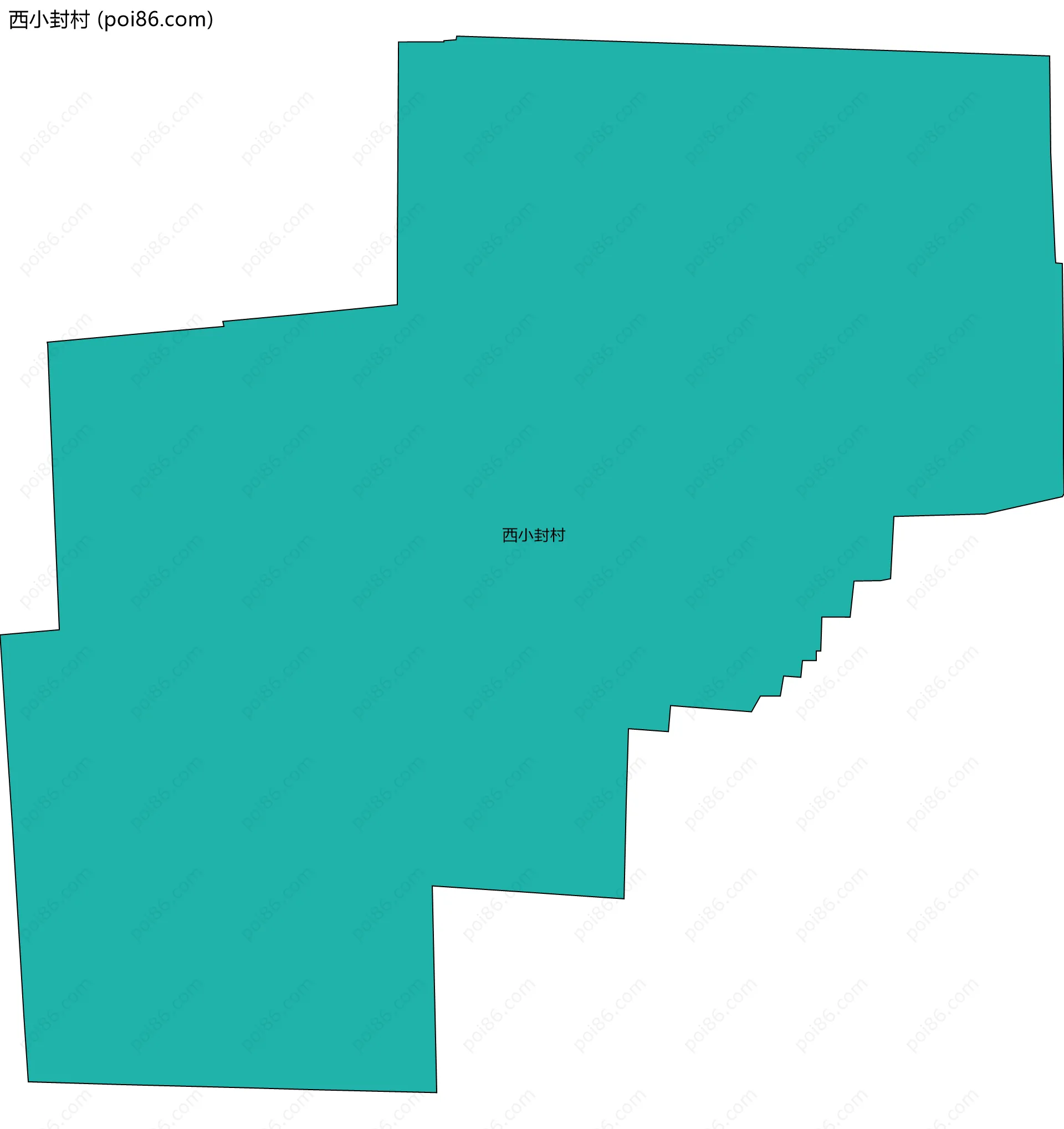 西小封村边界地图