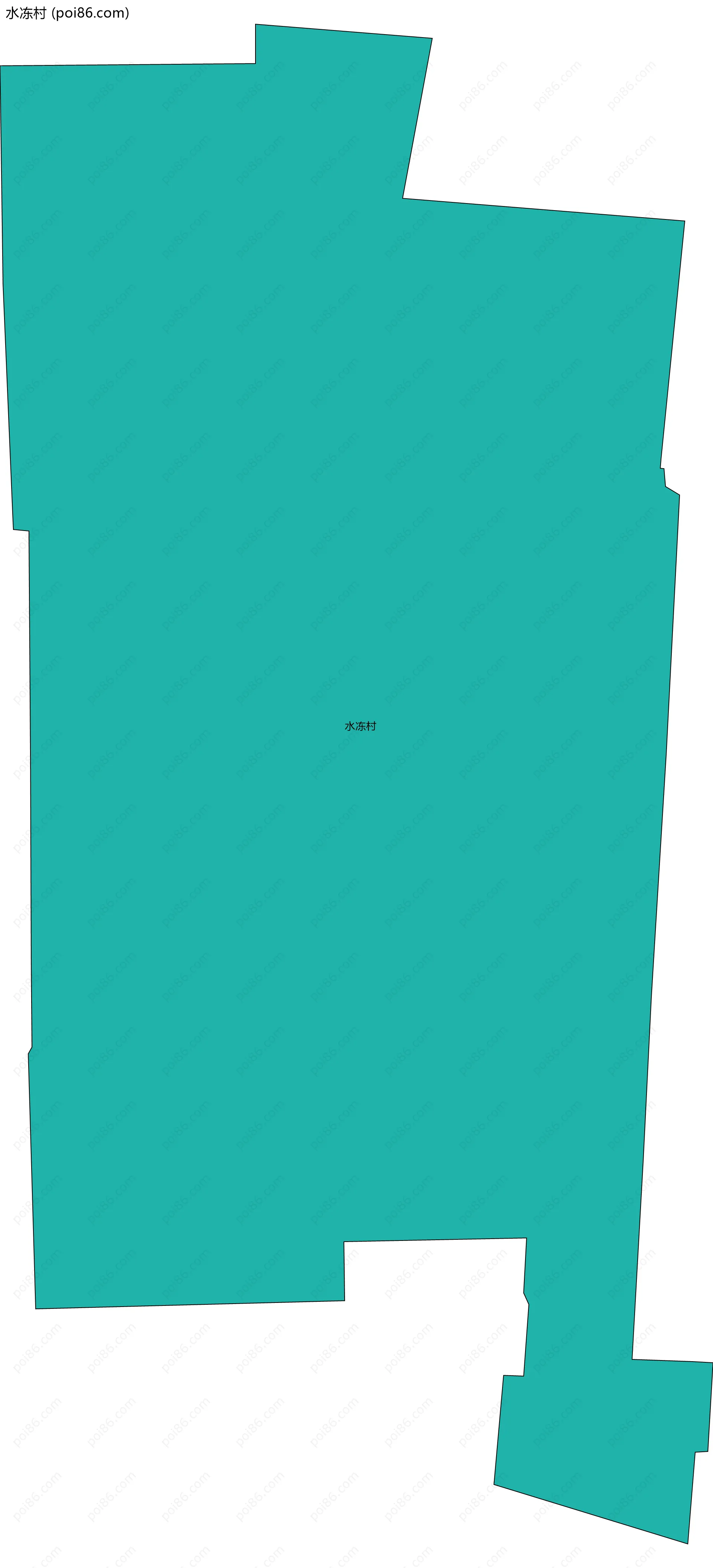 水冻村边界地图