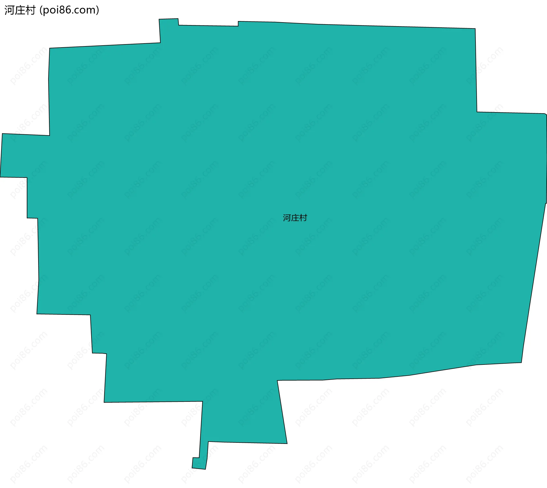 河庄村边界地图