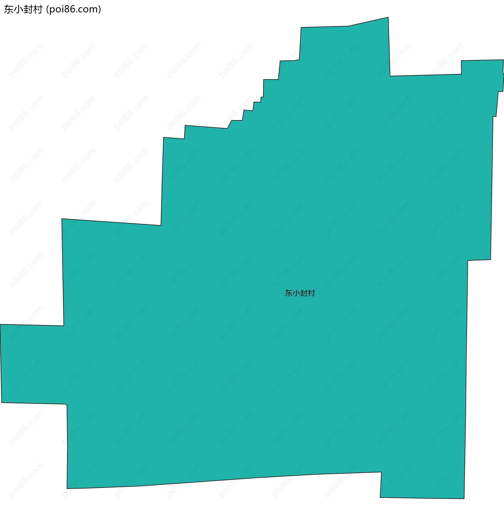 东小封村边界地图