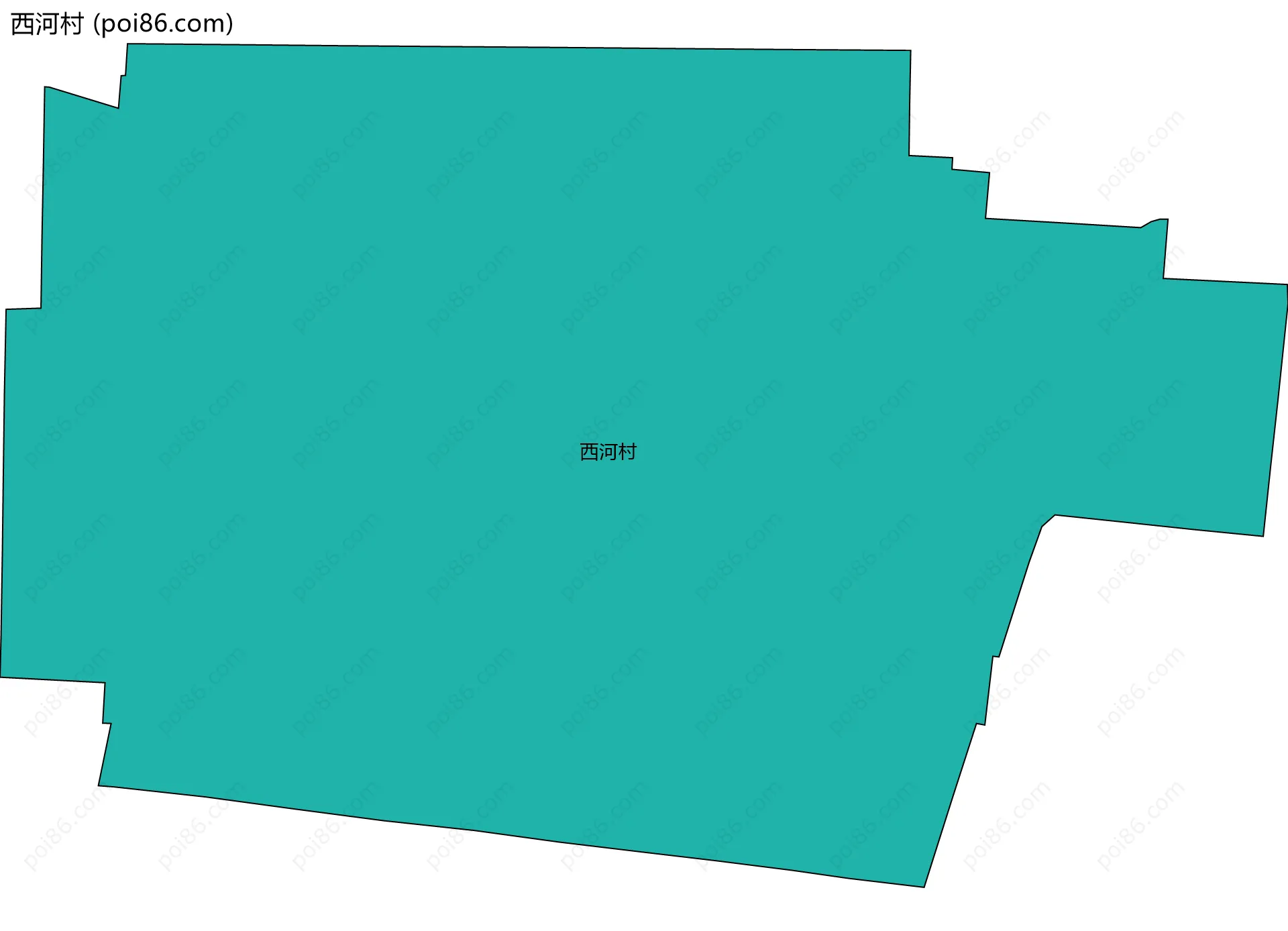 西河村边界地图