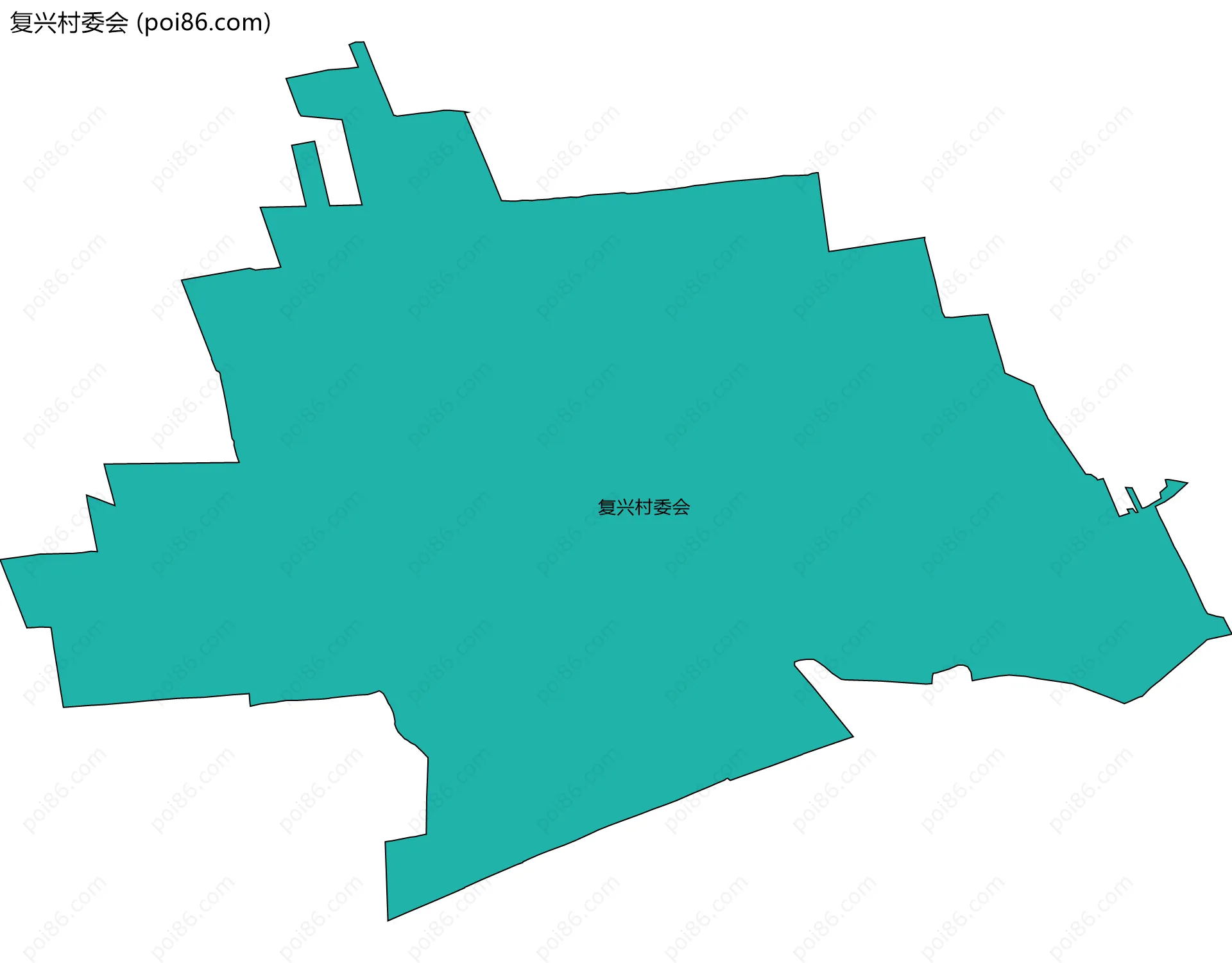 复兴村委会边界地图