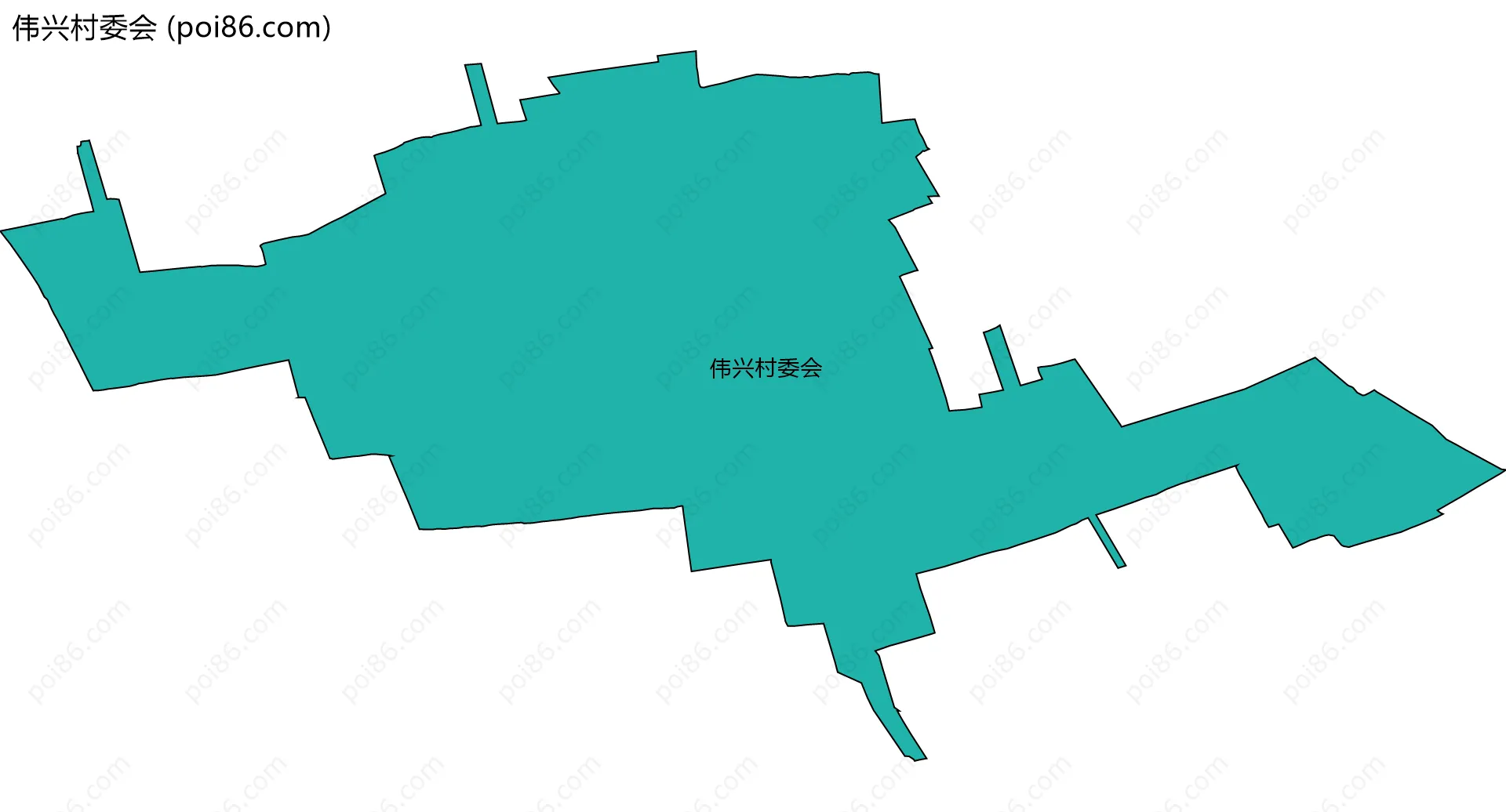 伟兴村委会边界地图