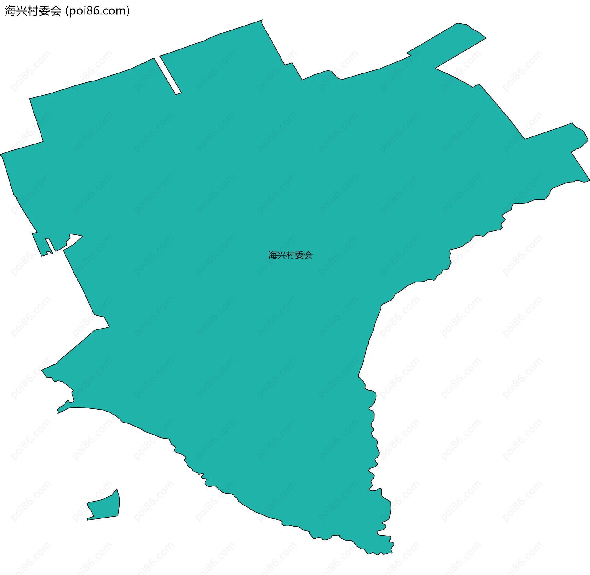 海兴村委会边界地图