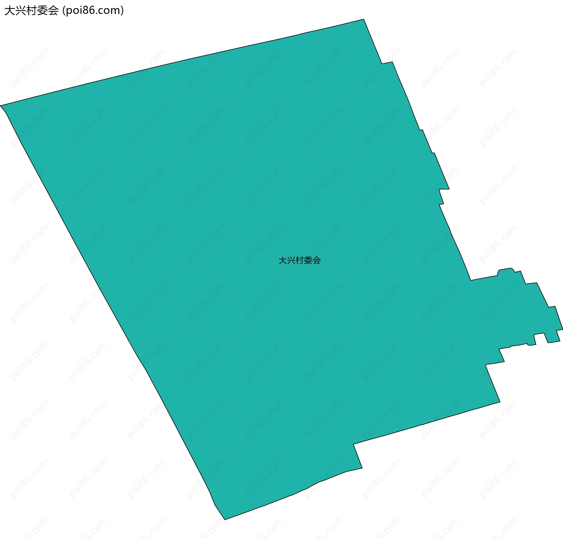 大兴村委会边界地图