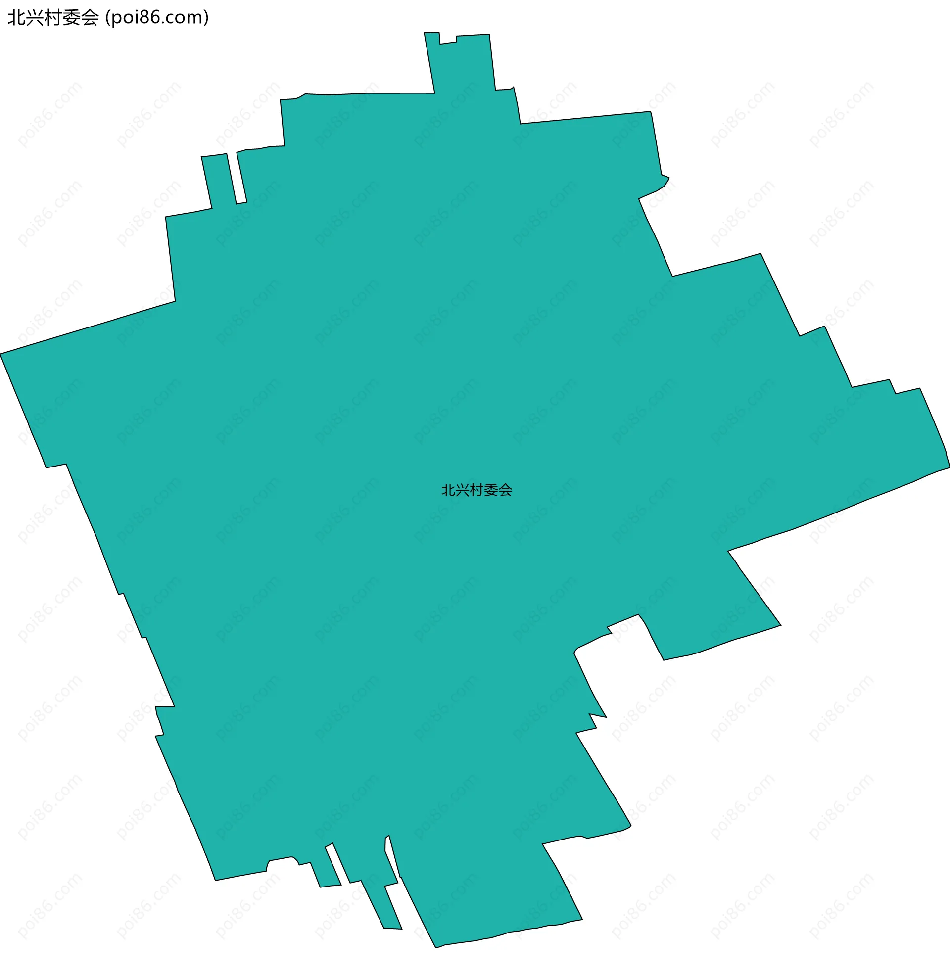 北兴村委会边界地图